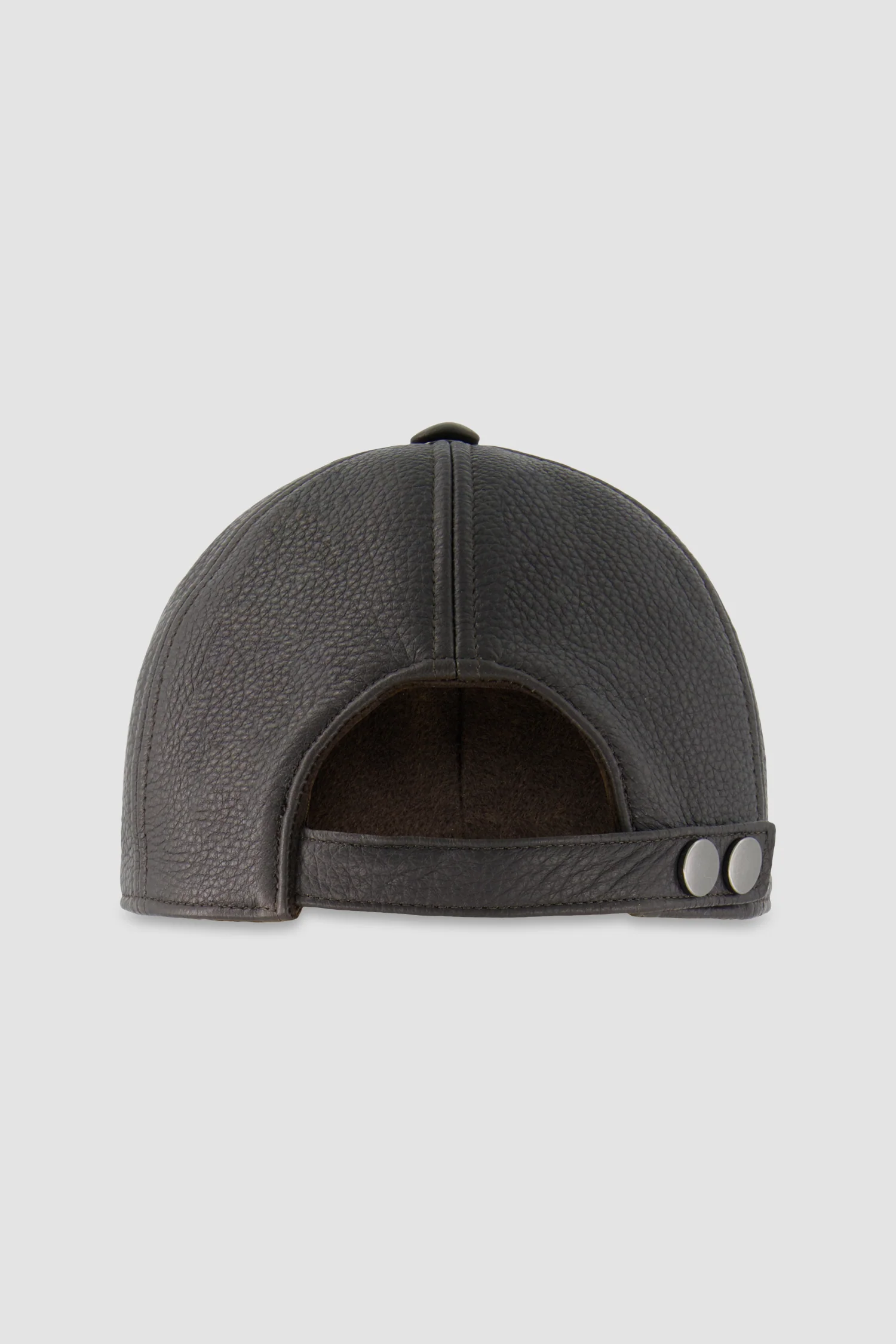 Hettabretz Brown Leather Baseball Cap - Image 3