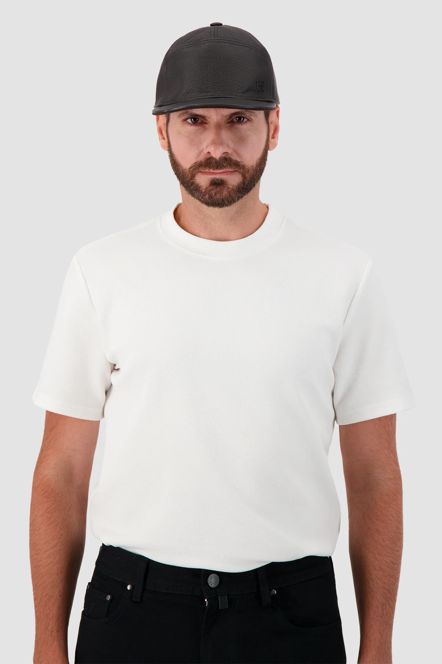 Hettabretz Brown Leather Baseball Cap - Image 4