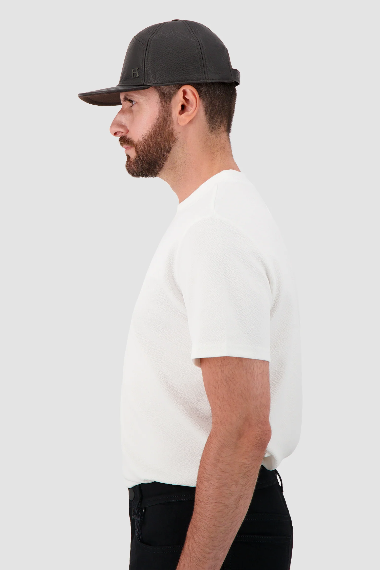 Hettabretz Brown Leather Baseball Cap - Image 5