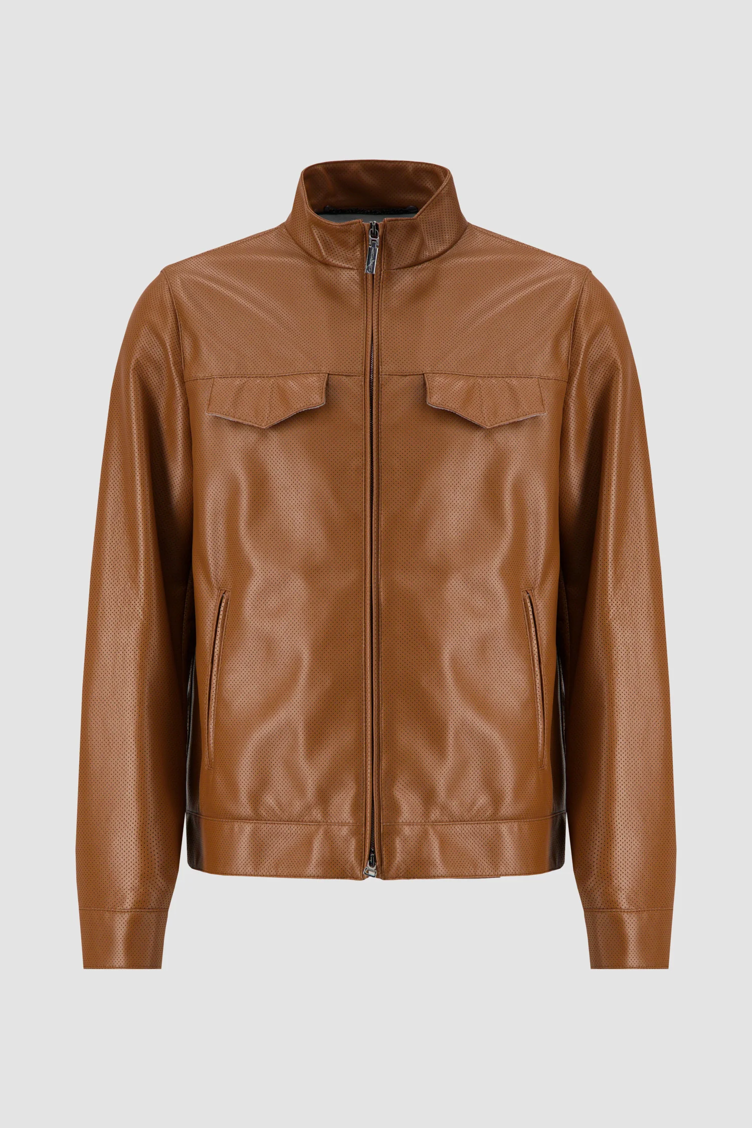 Hettabretz Cognac Leather Jacket