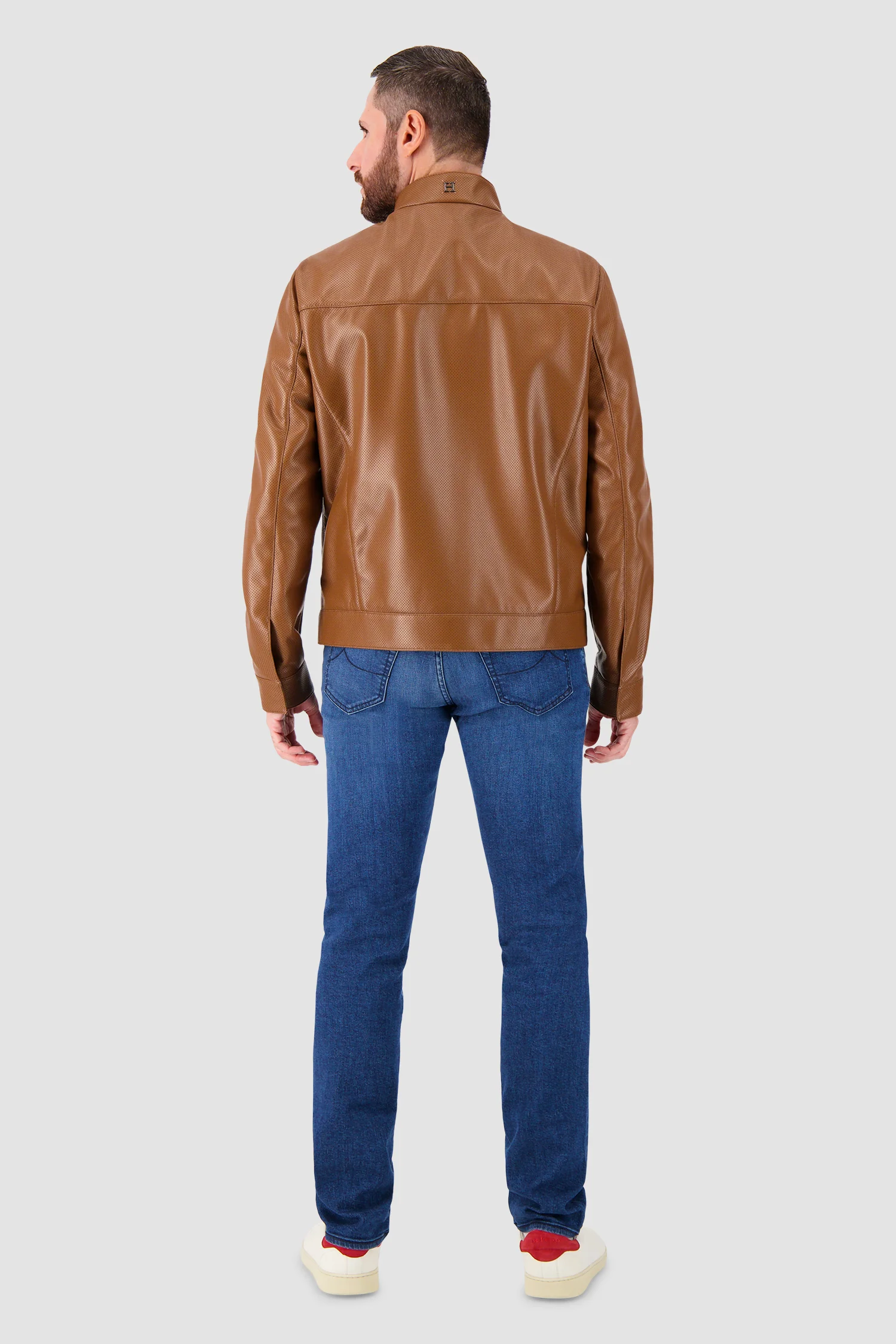 Hettabretz Cognac Leather Jacket - Image 5