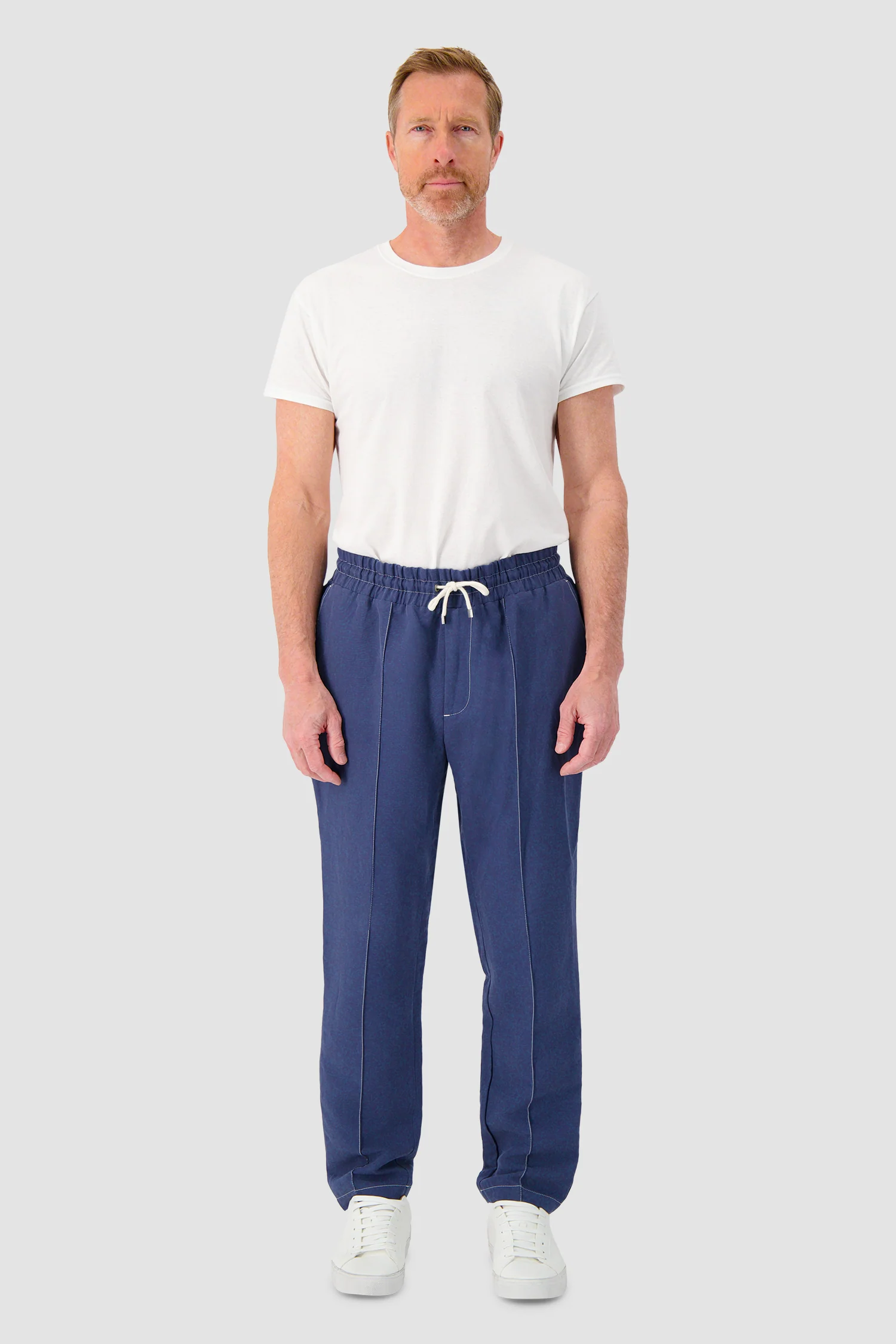 Hettabretz Linen Trousers - NAVY - Image 3