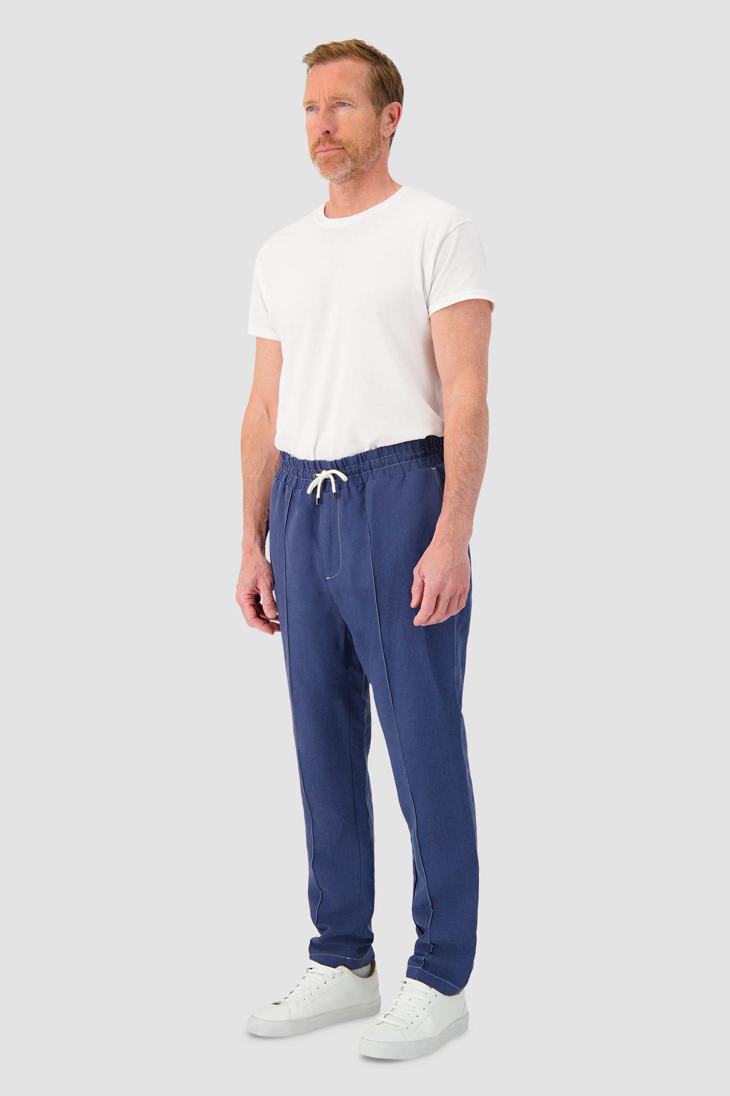 Hettabretz Linen Trousers - NAVY - Image 4