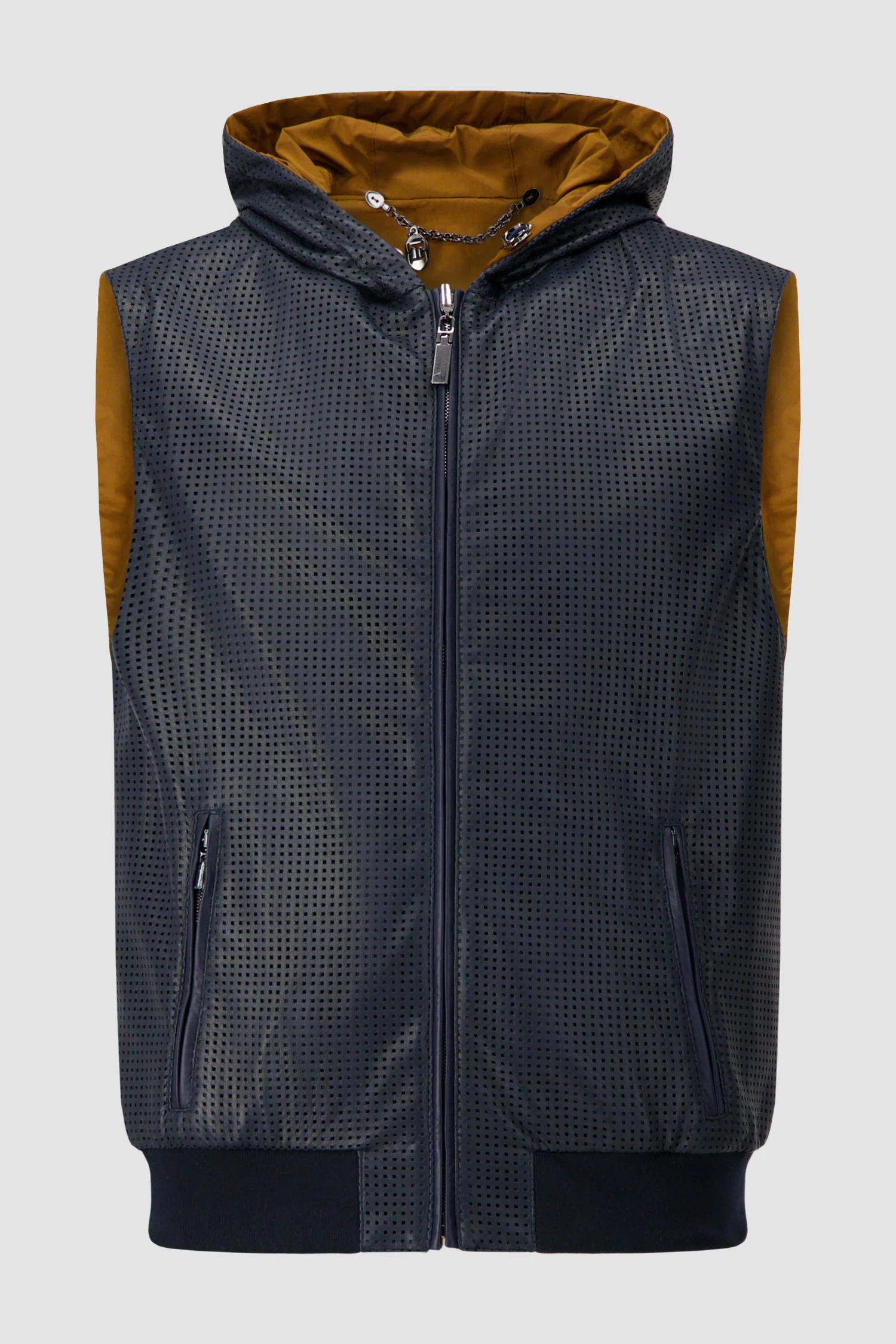 Hettabretz Navy/Brown Reversible Vest