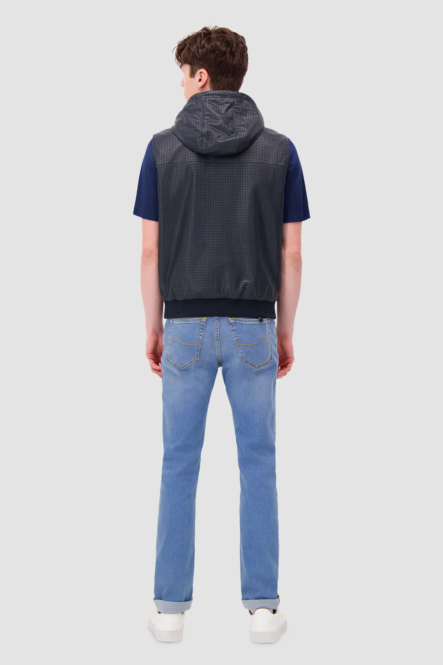 Hettabretz Navy/Brown Reversible Vest - Image 5