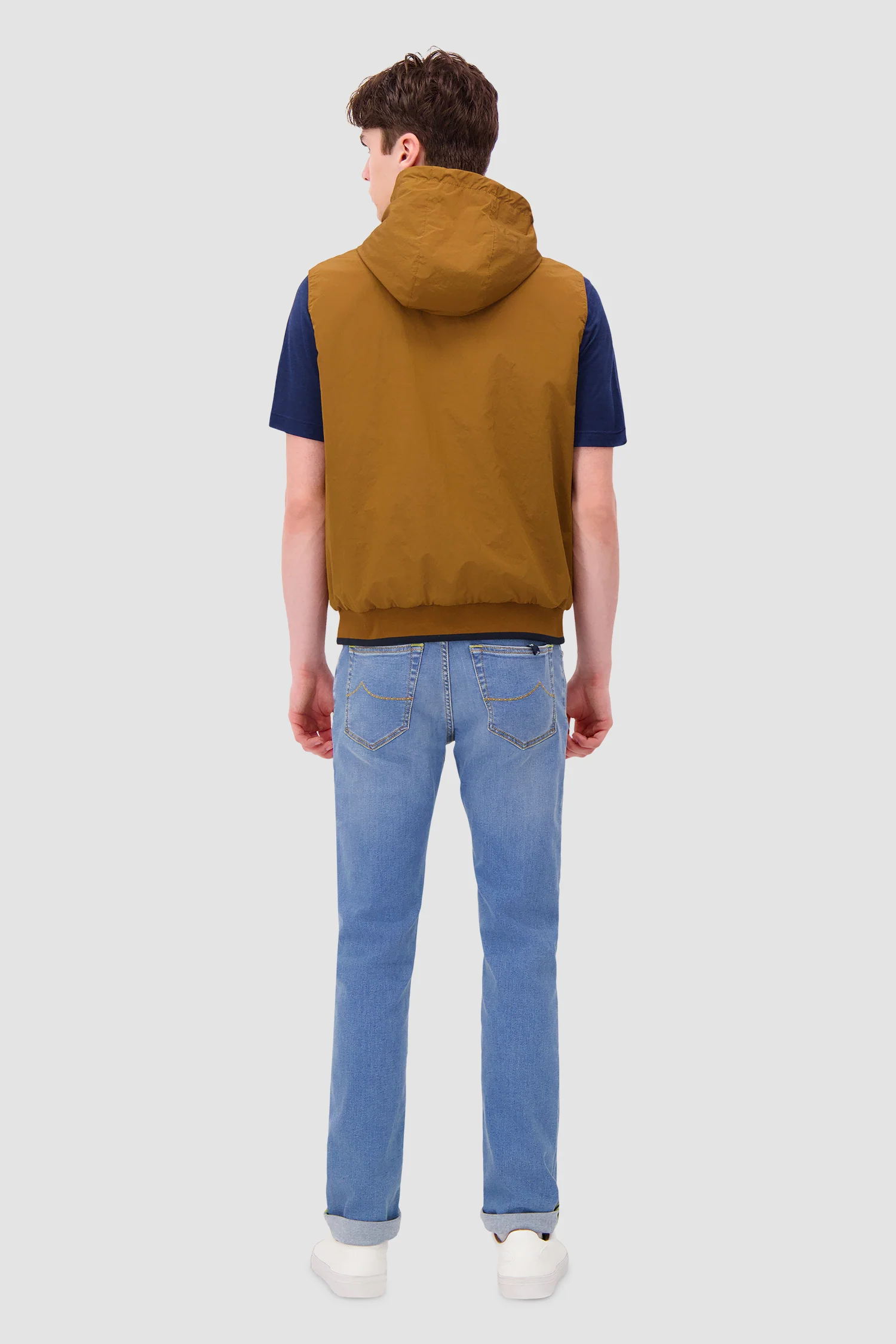 Hettabretz Navy/Brown Reversible Vest - Image 8