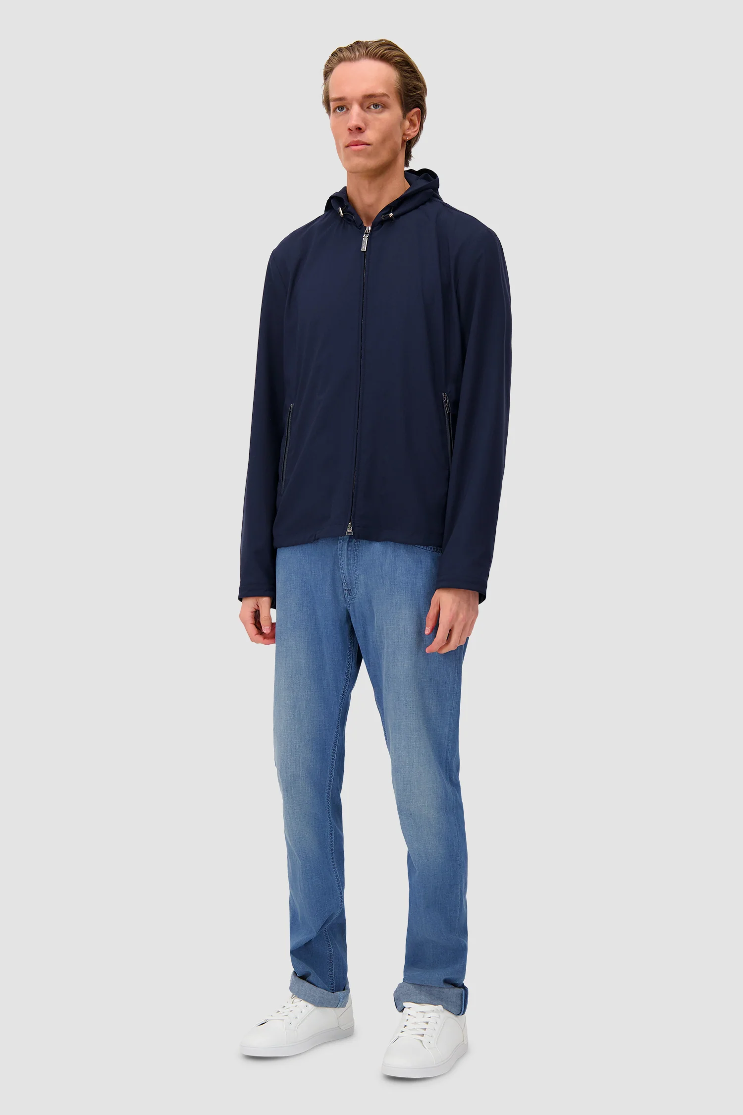 Hettabretz Navy Wool Hooded Jacket - Image 4