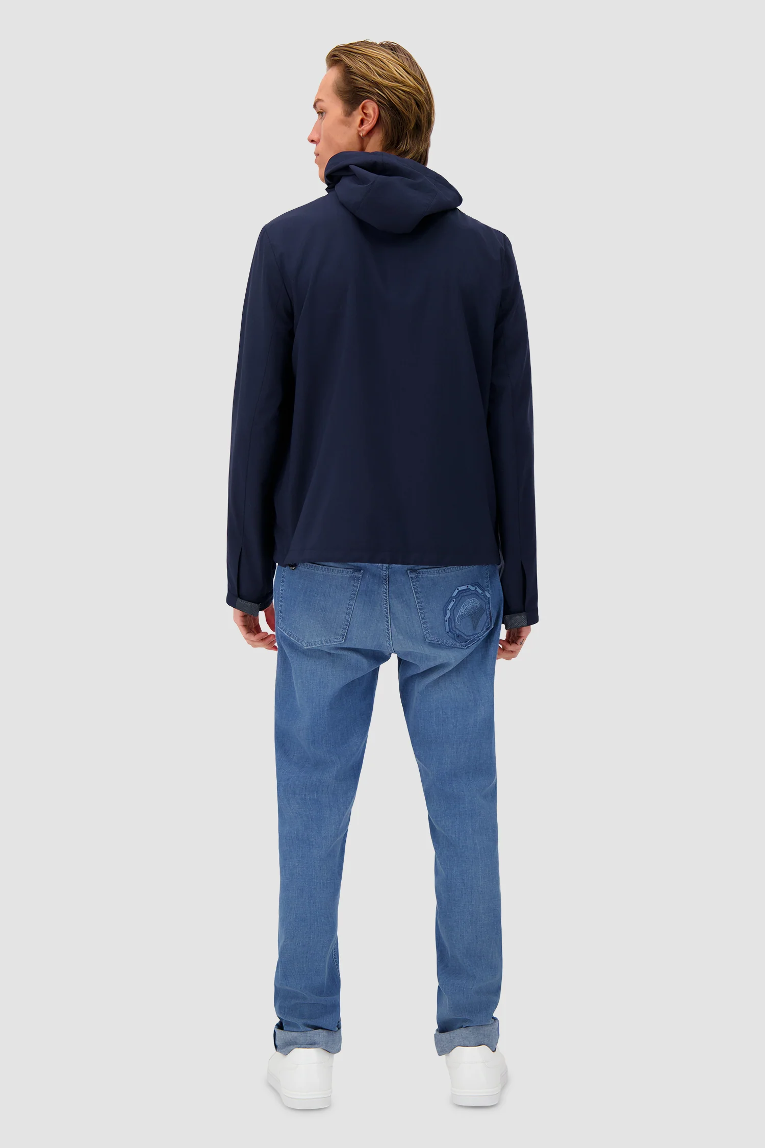 Hettabretz Navy Wool Hooded Jacket - Image 5