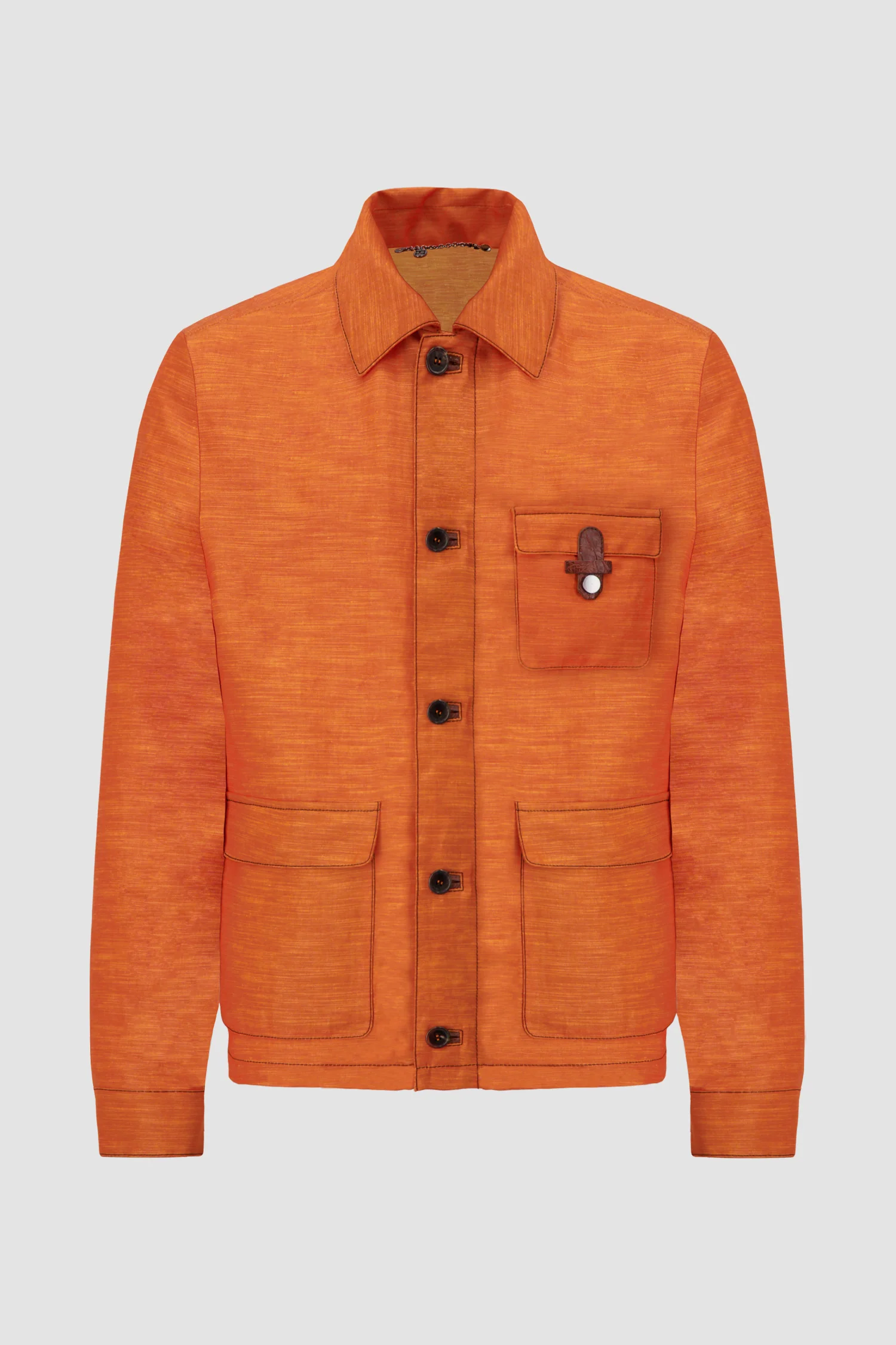 Hettabretz Orange Blouson with Caiman