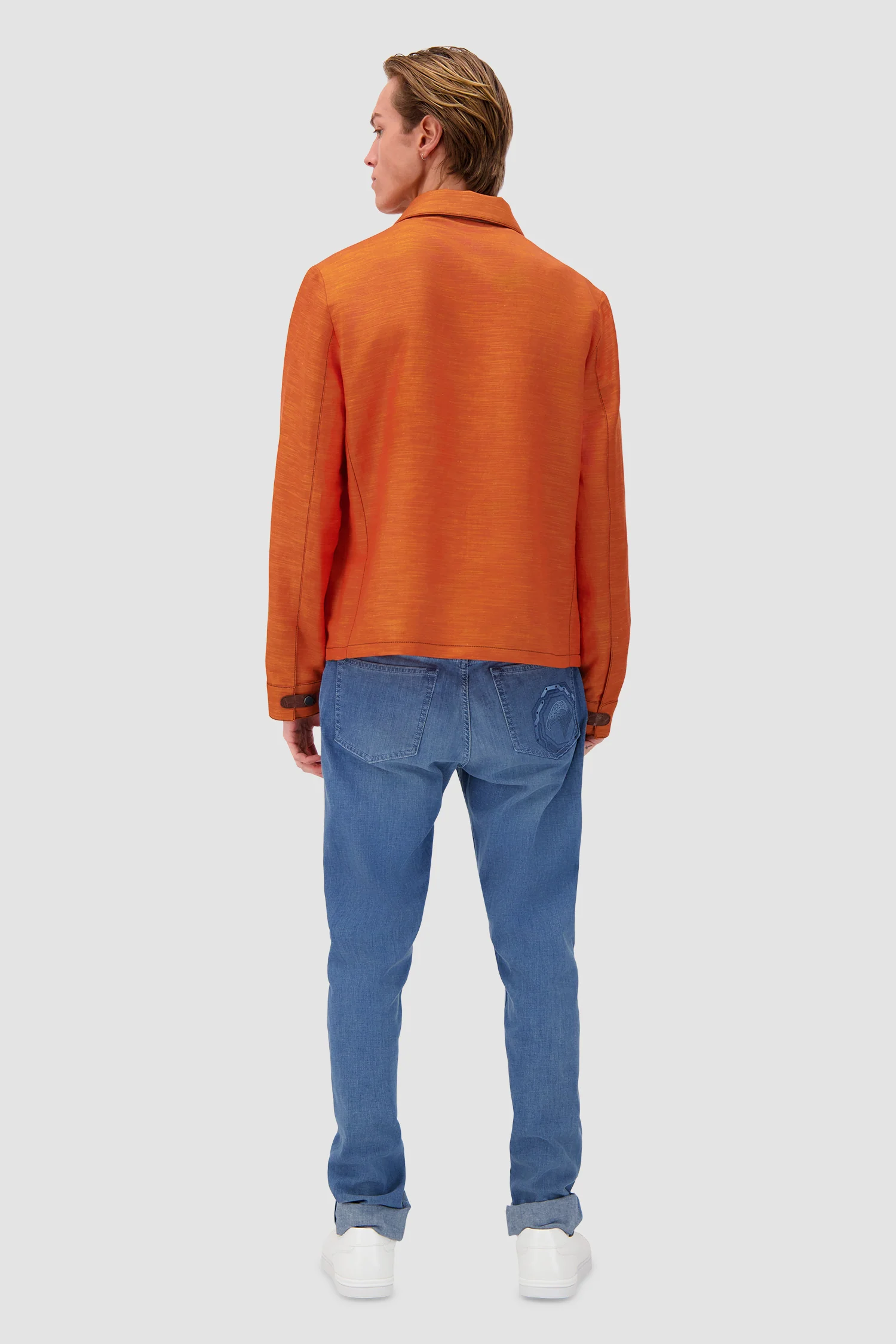 Hettabretz Orange Blouson with Caiman - Image 5