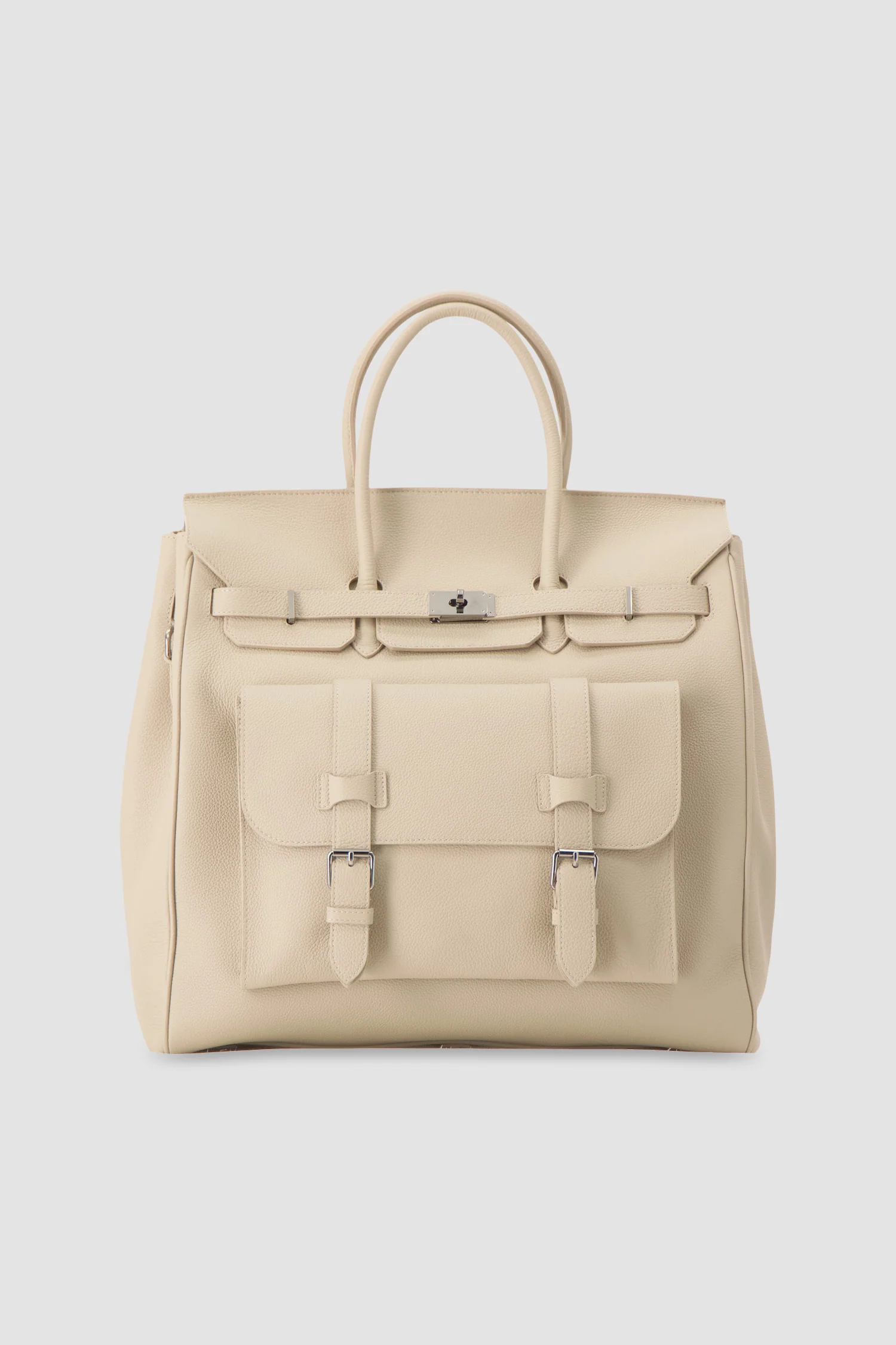 Hettabretz Tan Leather Travel Bag