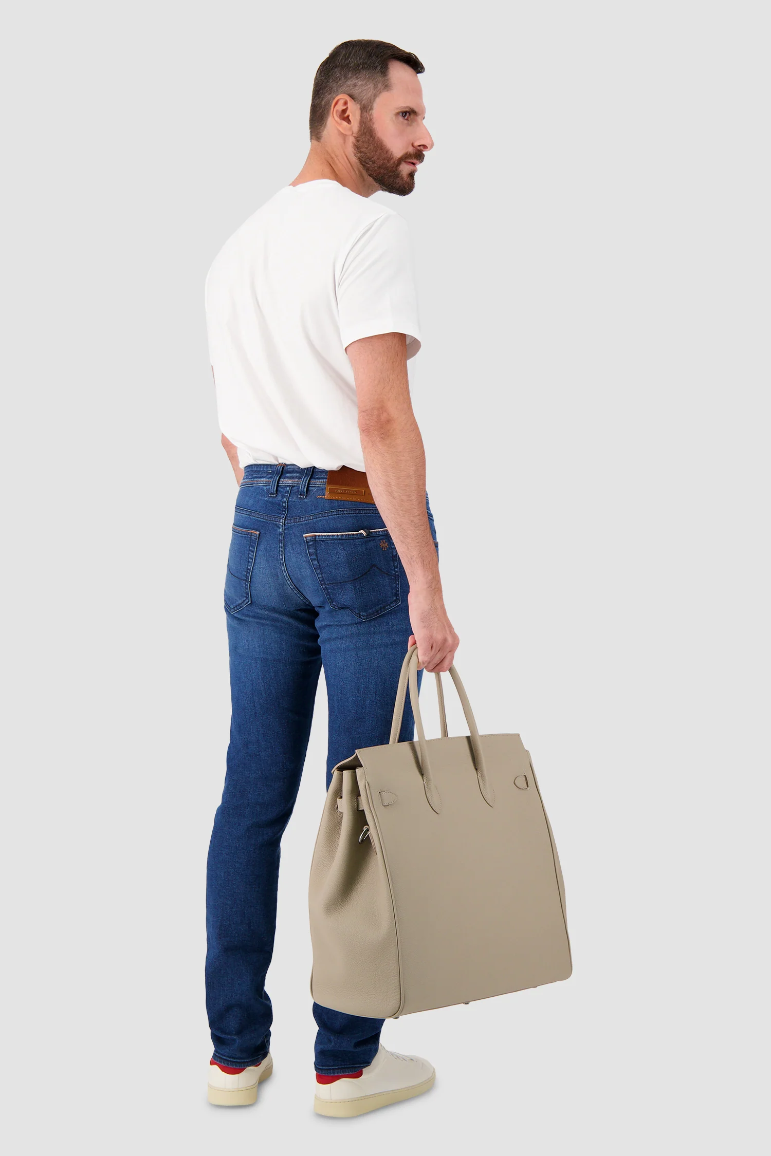 Hettabretz Tan Leather Travel Bag - Image 9