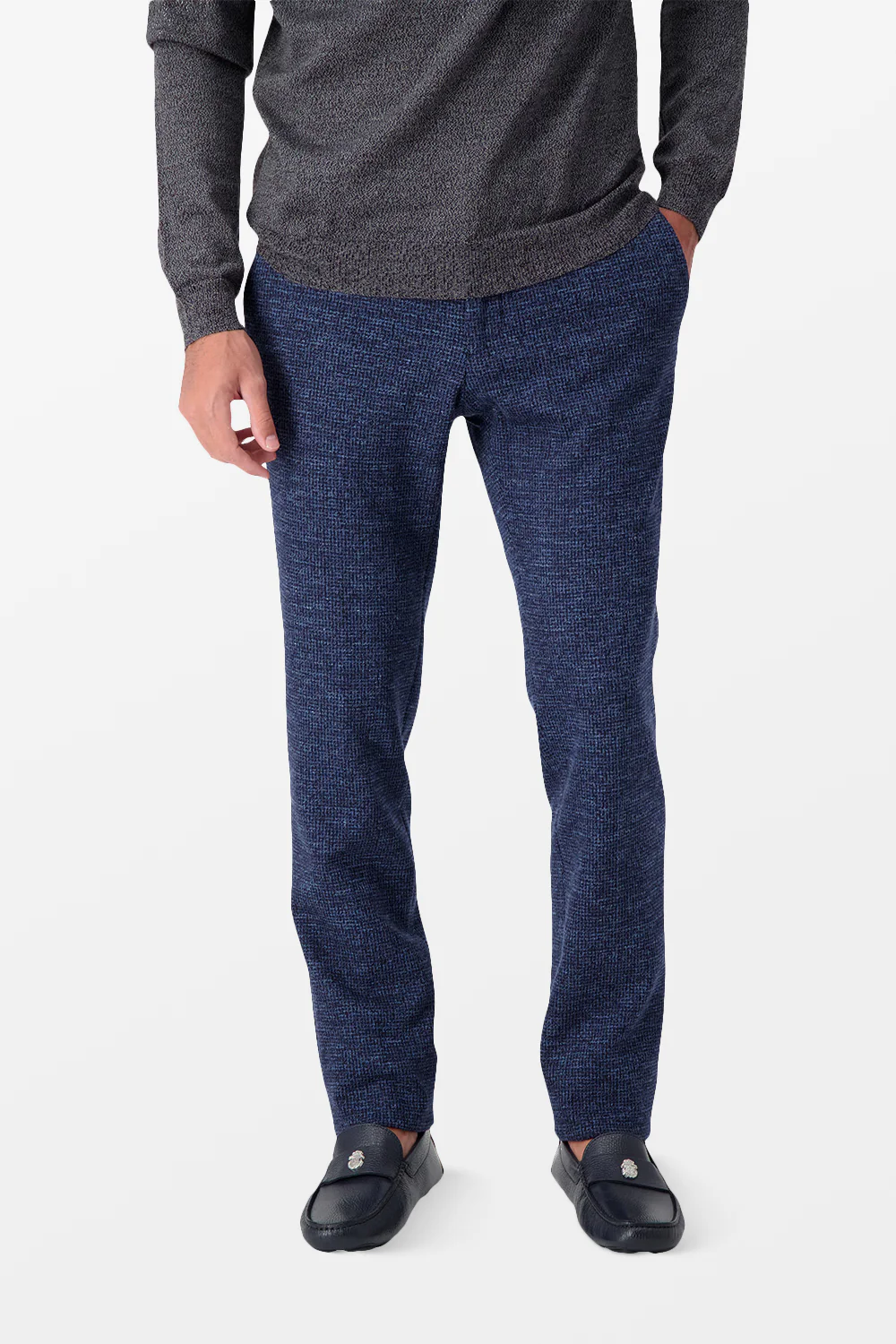 Incotex Blue Classic Trousers - Image 2