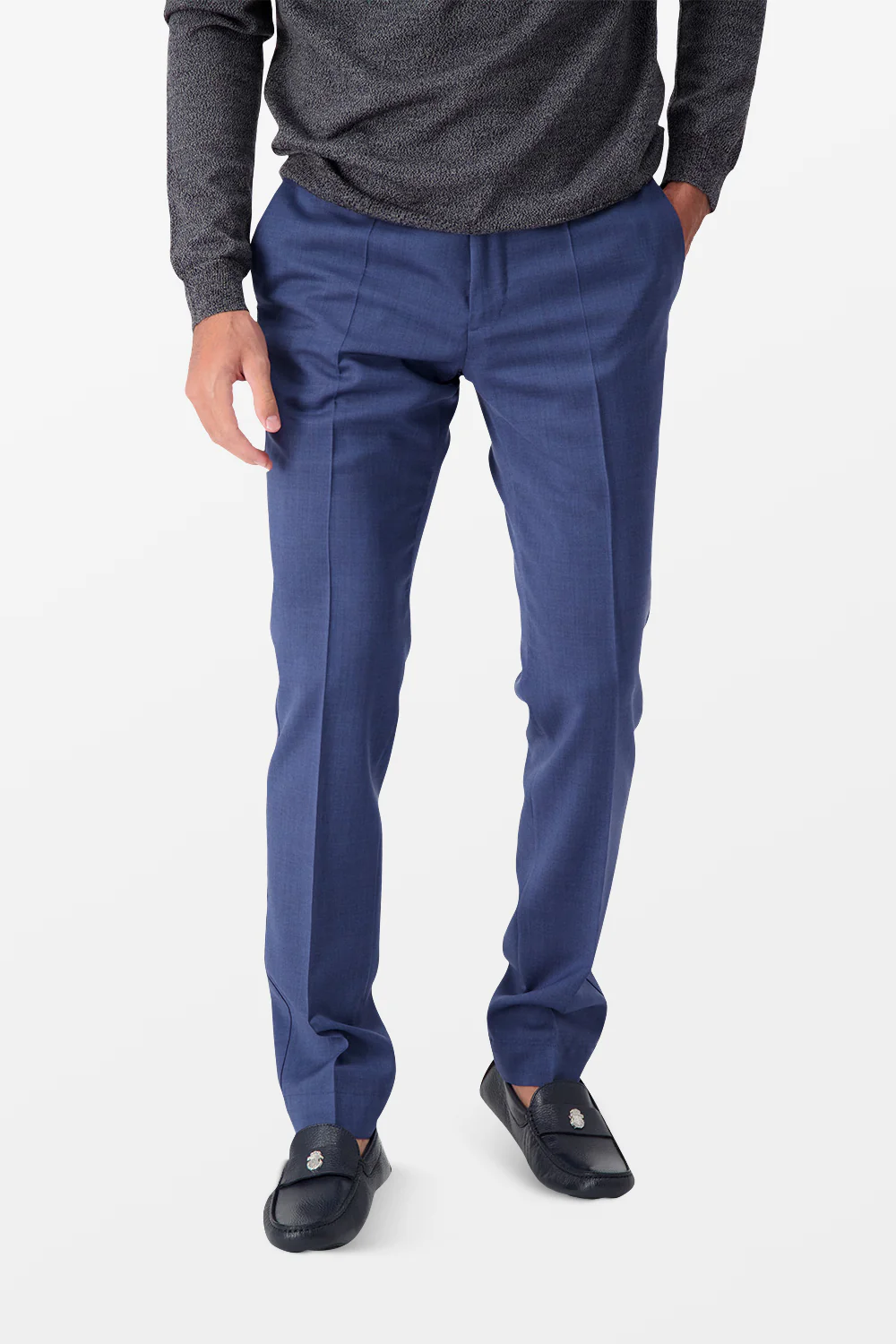 Incotex Blue Classic Trousers - Image 2