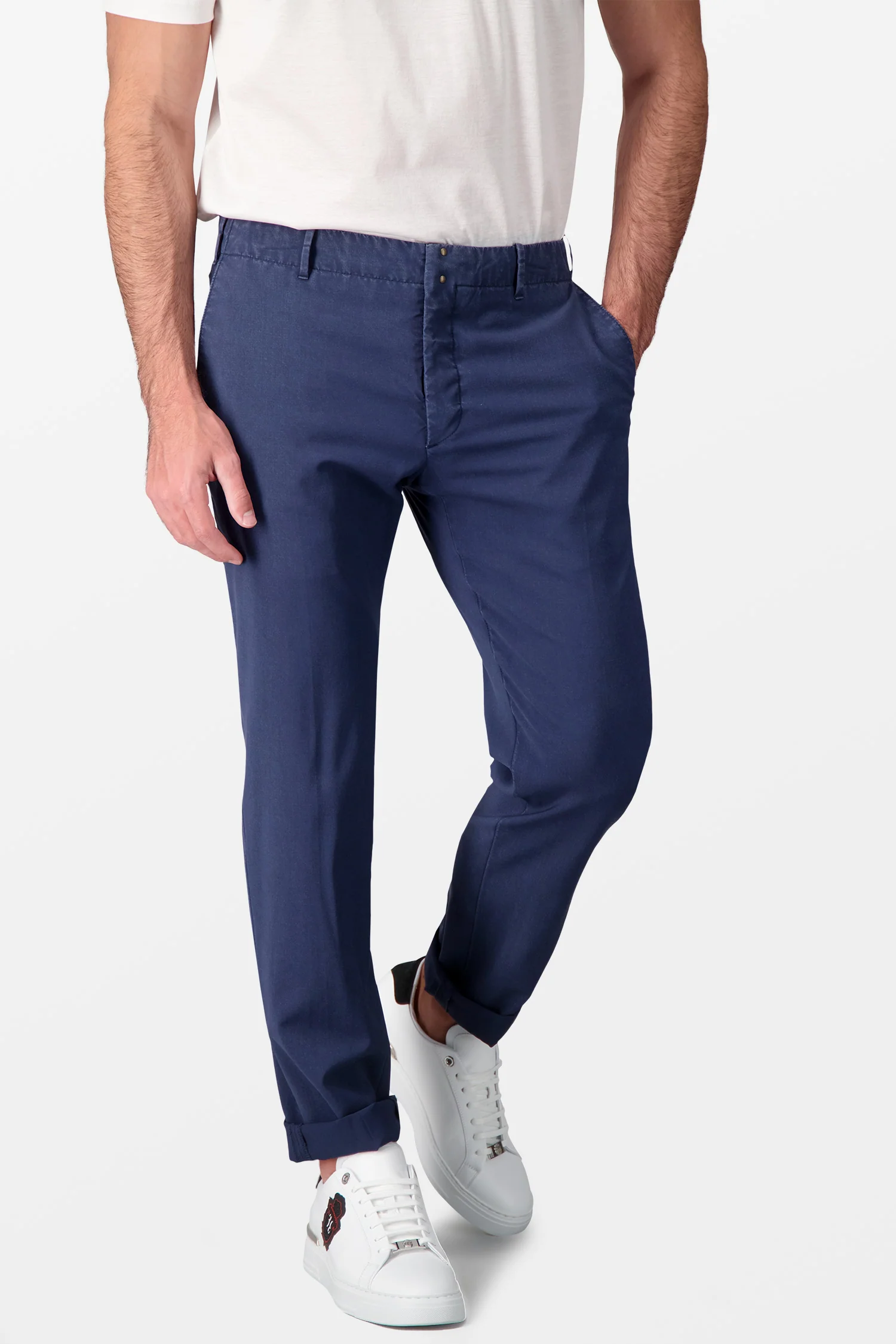 Incotex Blue Classic Trousers - Image 2
