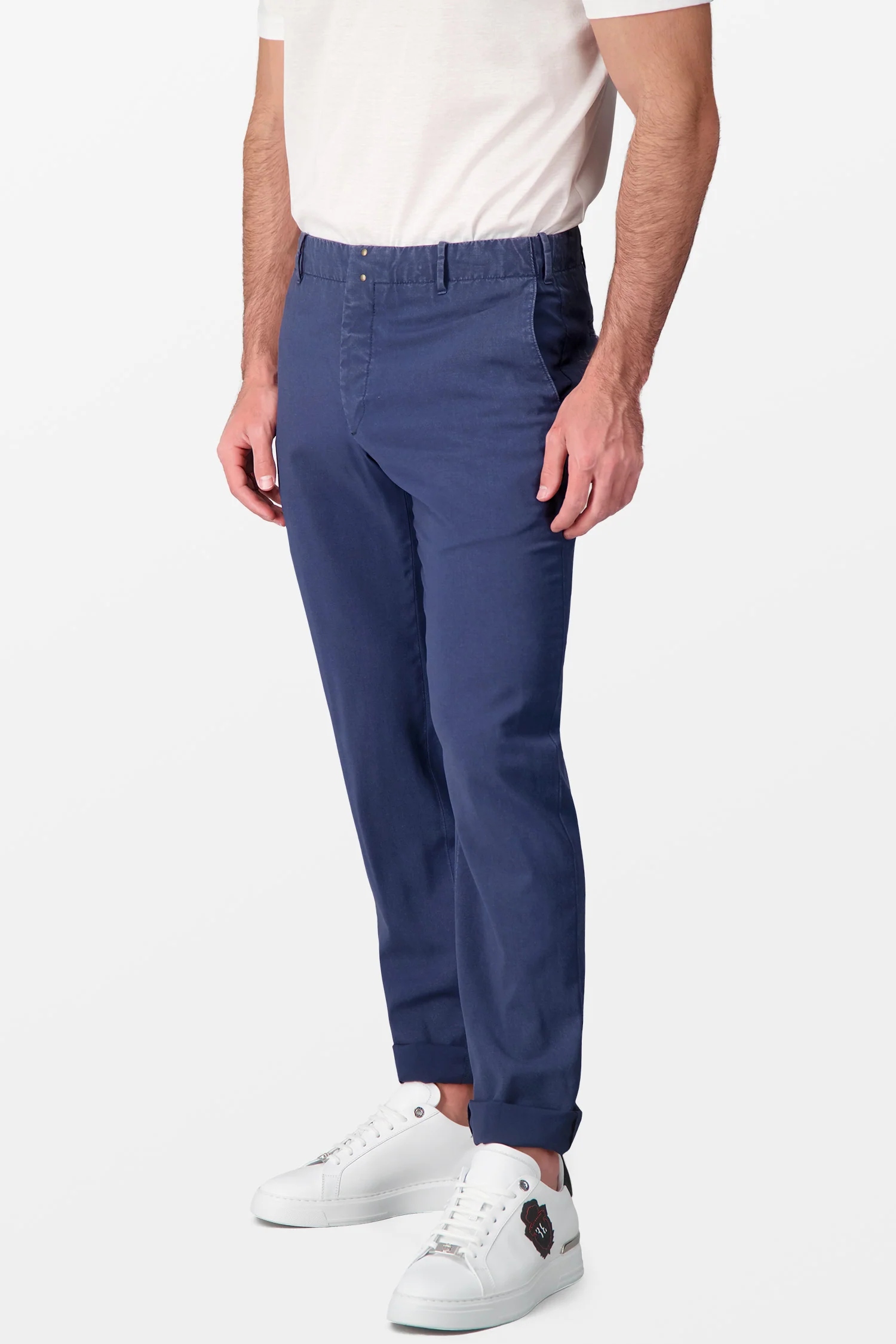 Incotex Blue Classic Trousers - Image 5