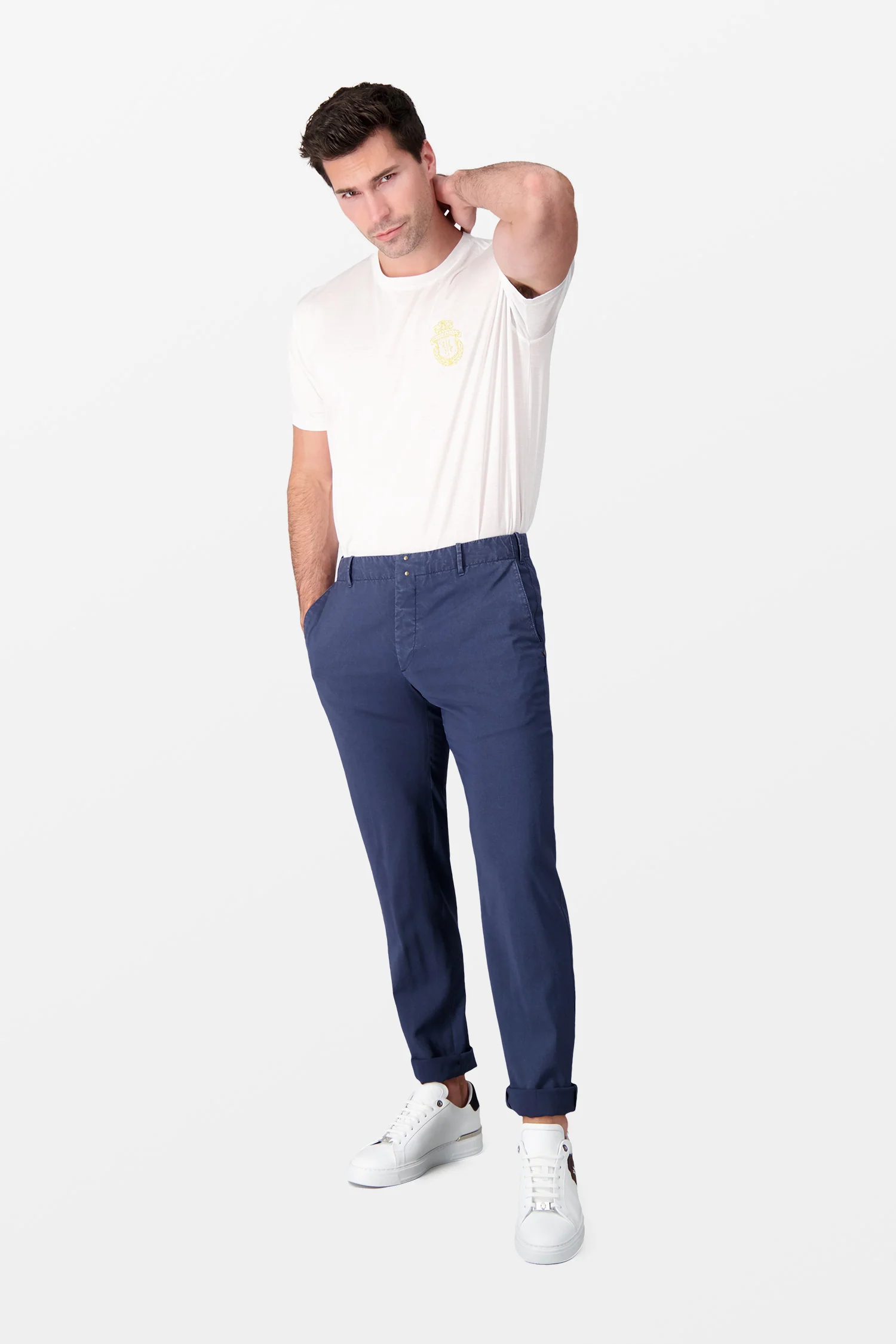 Incotex Blue Classic Trousers - Image 6