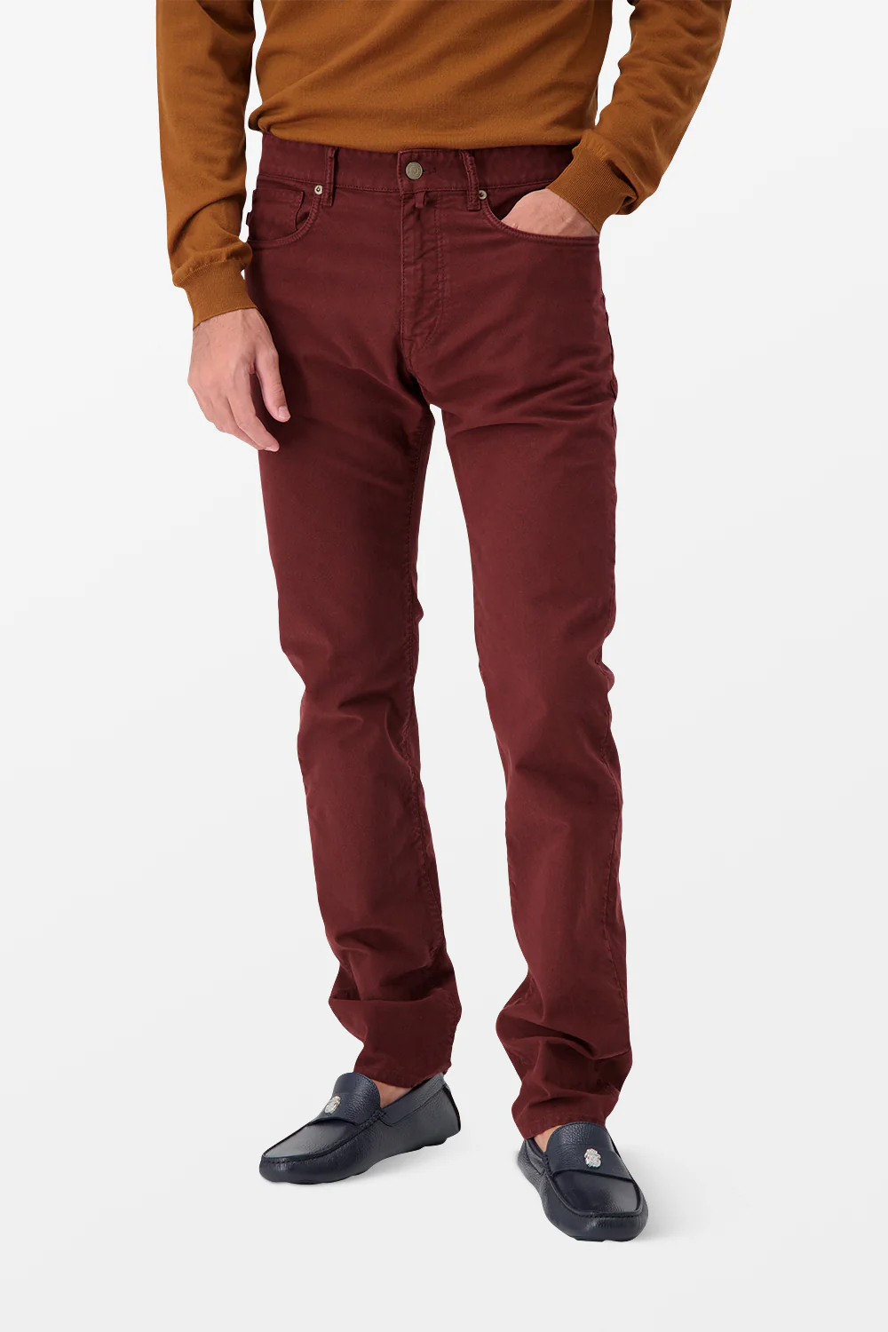 Incotex Burgundy Casual Trousers - Image 2
