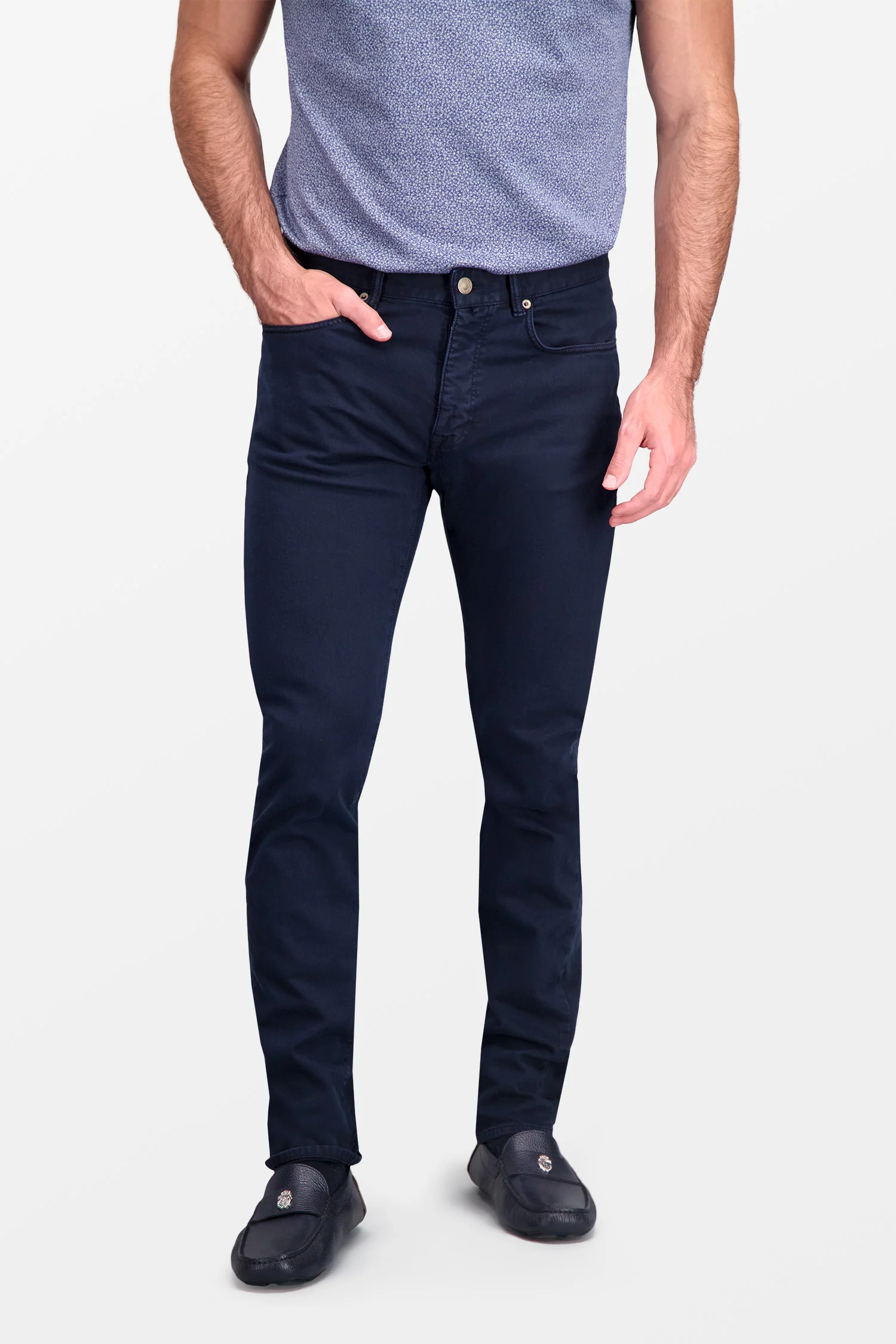 Incotex Dark Blue Trousers - Image 2