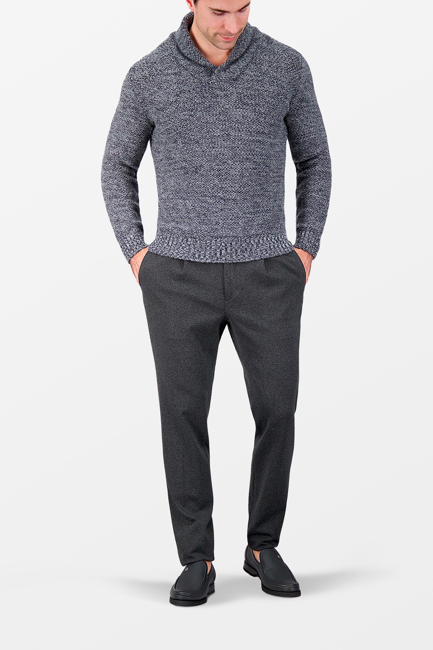 Incotex Dark Grey Knitted Trousers - Image 2