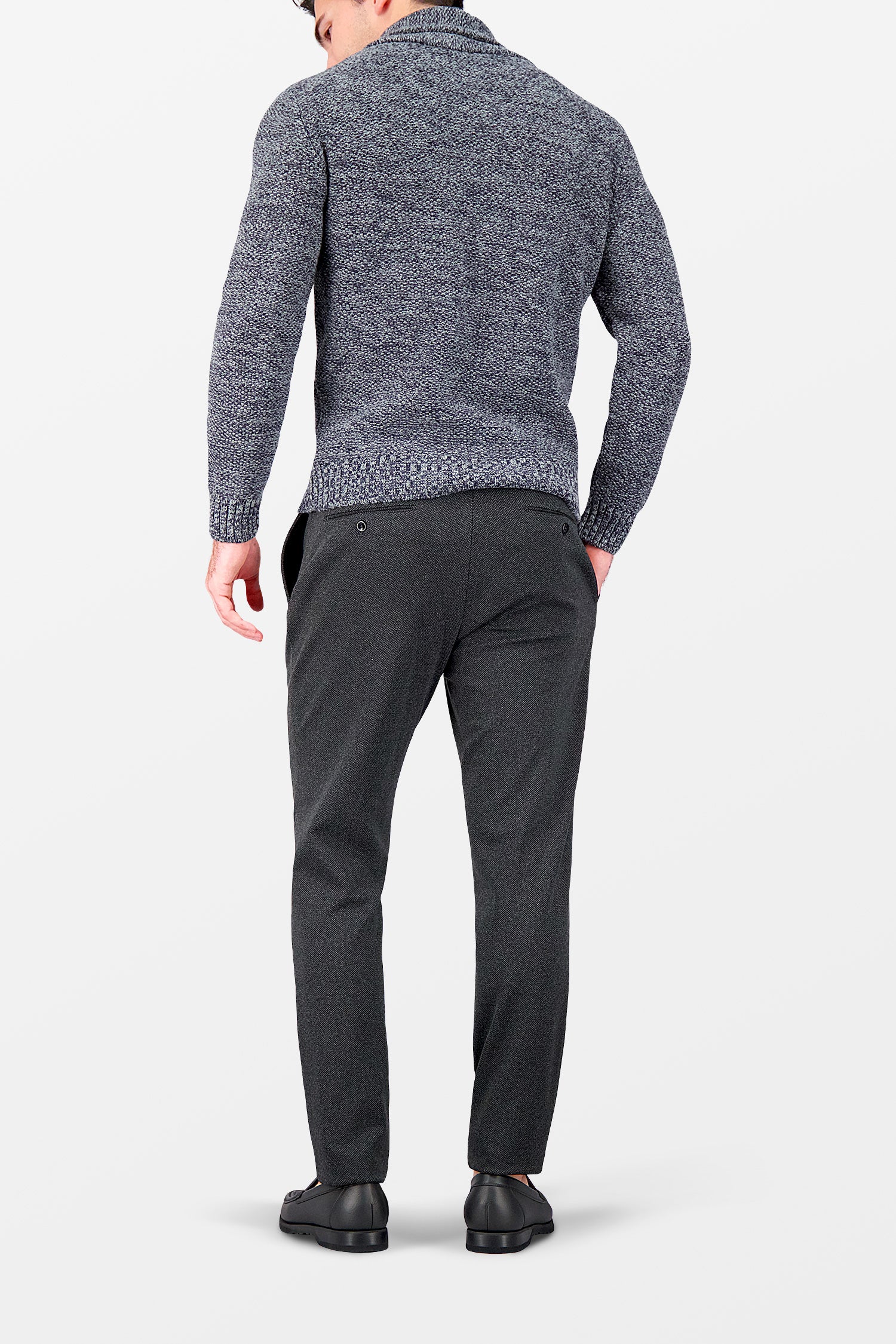 Incotex Dark Grey Knitted Trousers - Image 4