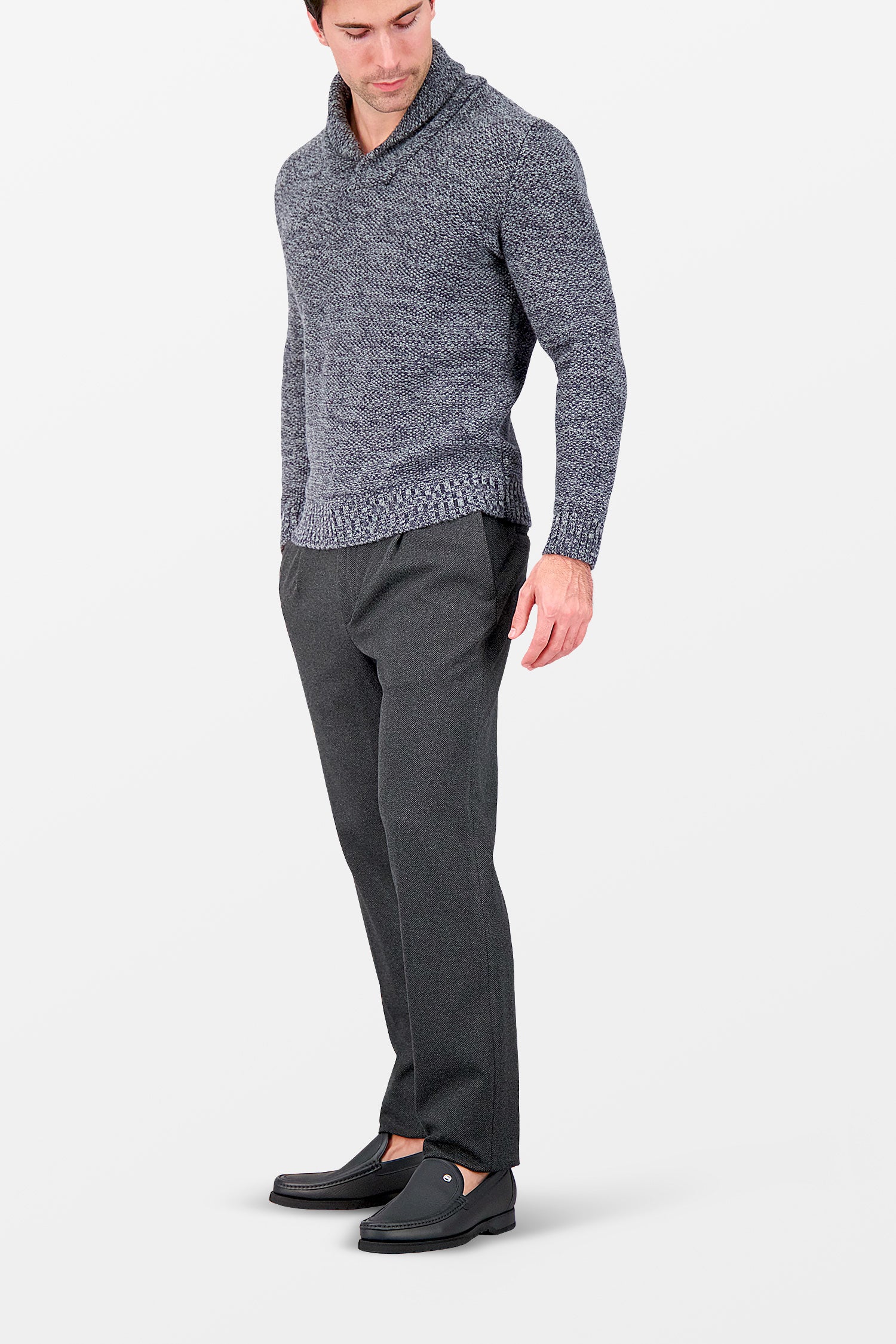 Incotex Dark Grey Knitted Trousers - Image 5