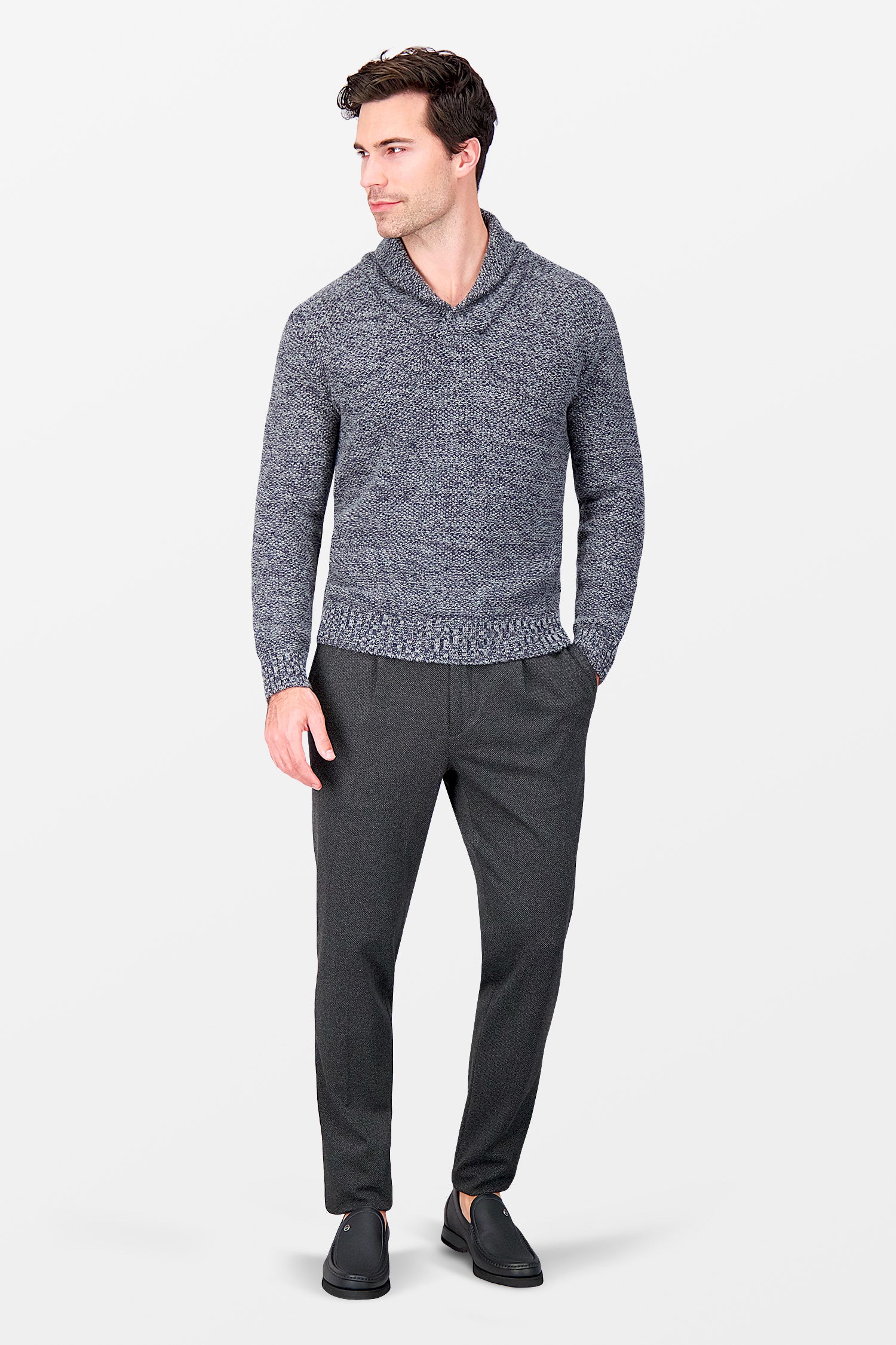 Incotex Dark Grey Knitted Trousers - Image 6