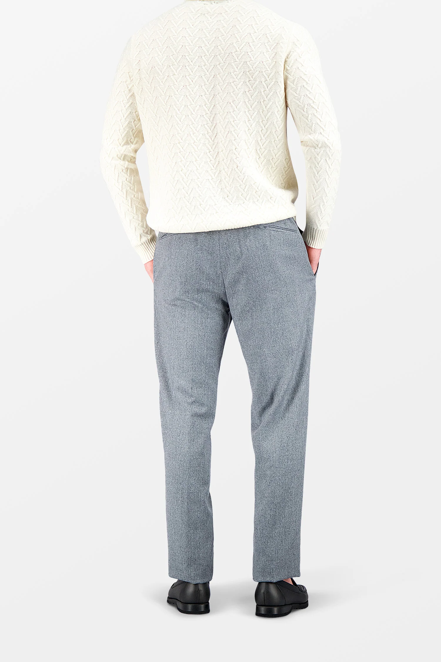 Incotex Grey Woven Trousers - Image 4