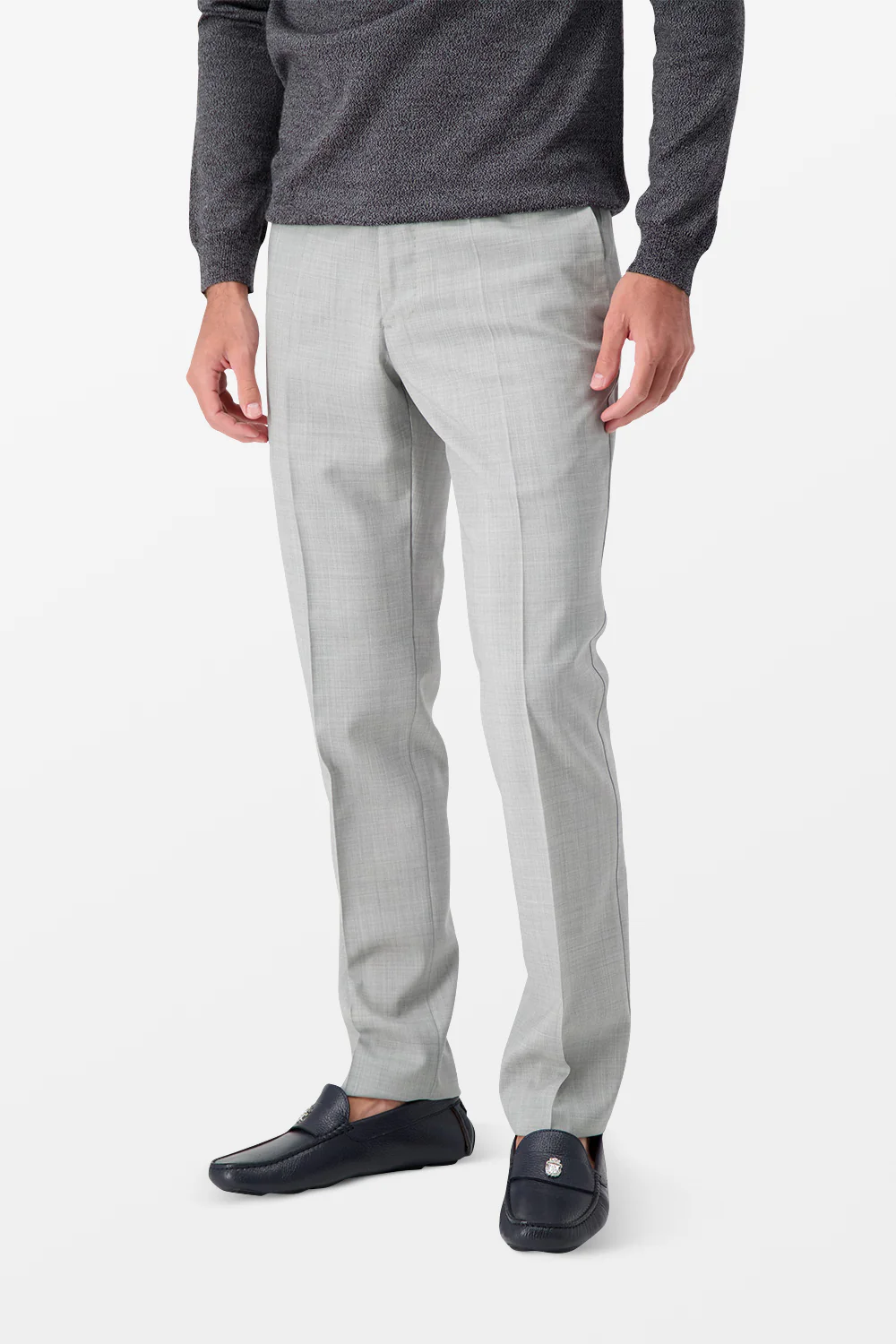 Incotex Light Grey Classic Trousers - Image 4