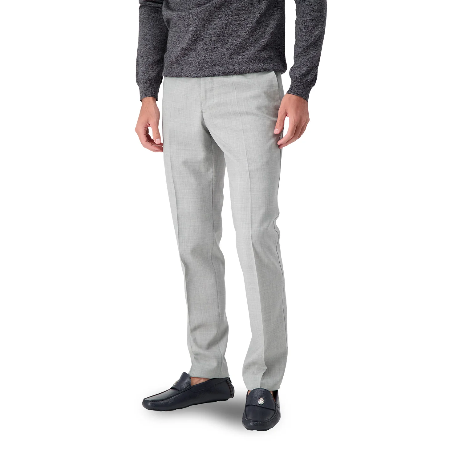 Incotex Light Grey Classic Trousers - Image 6