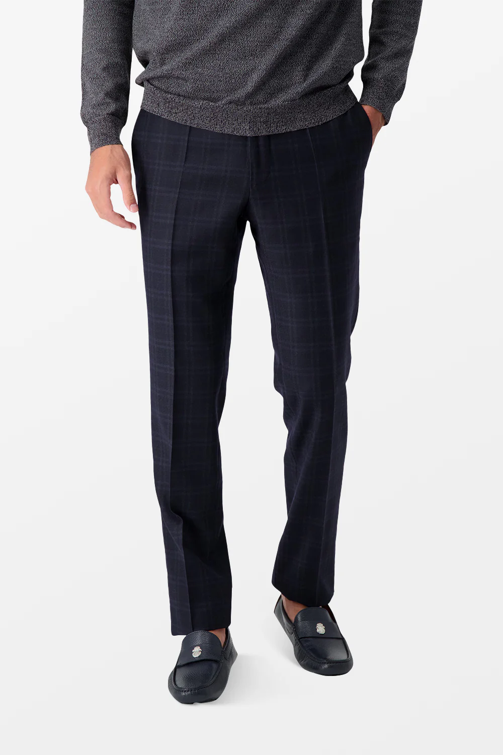 Incotex Navy Classic Trousers - Image 2