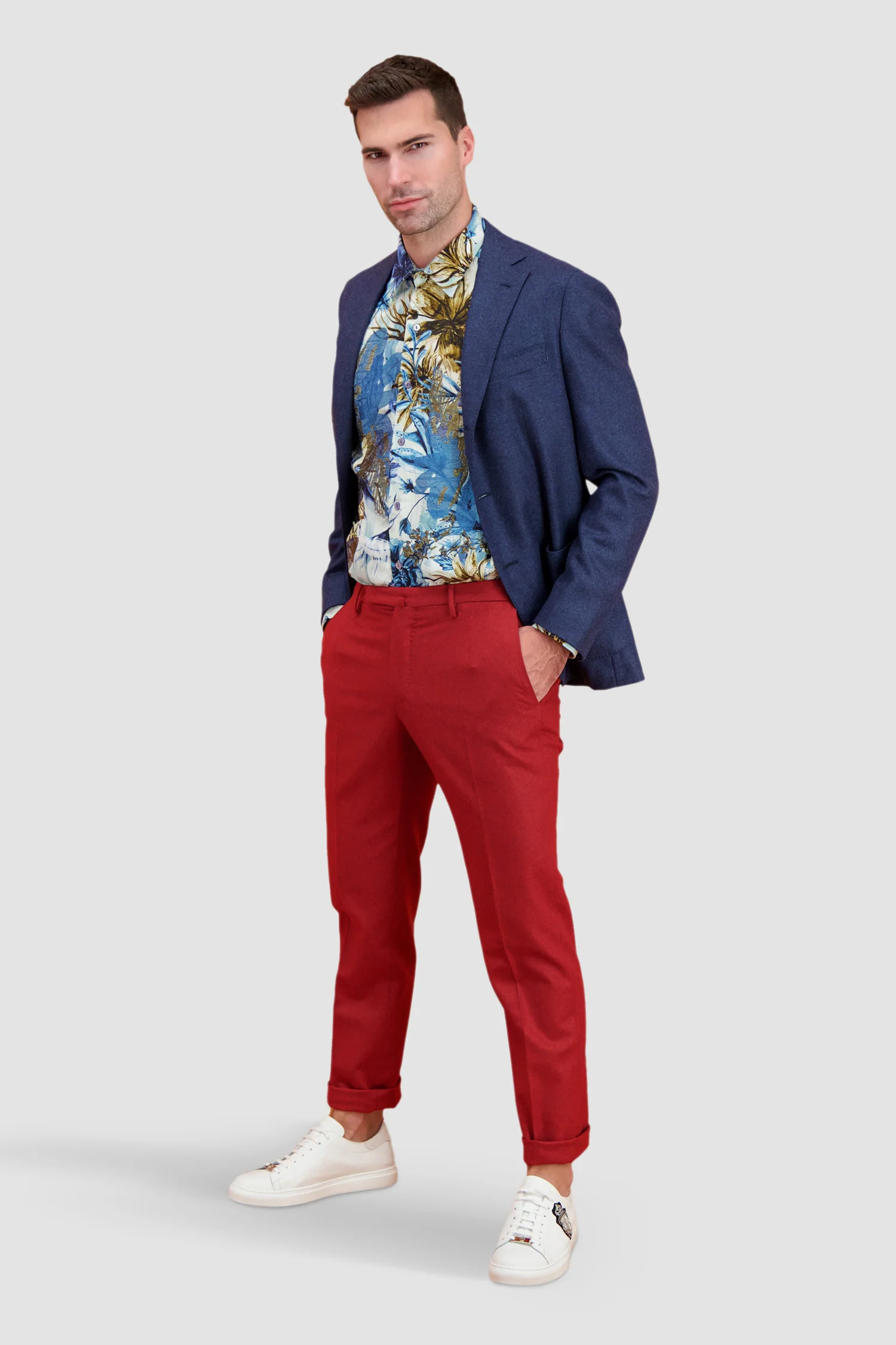 Incotex Red Classic Trousers - Image 7