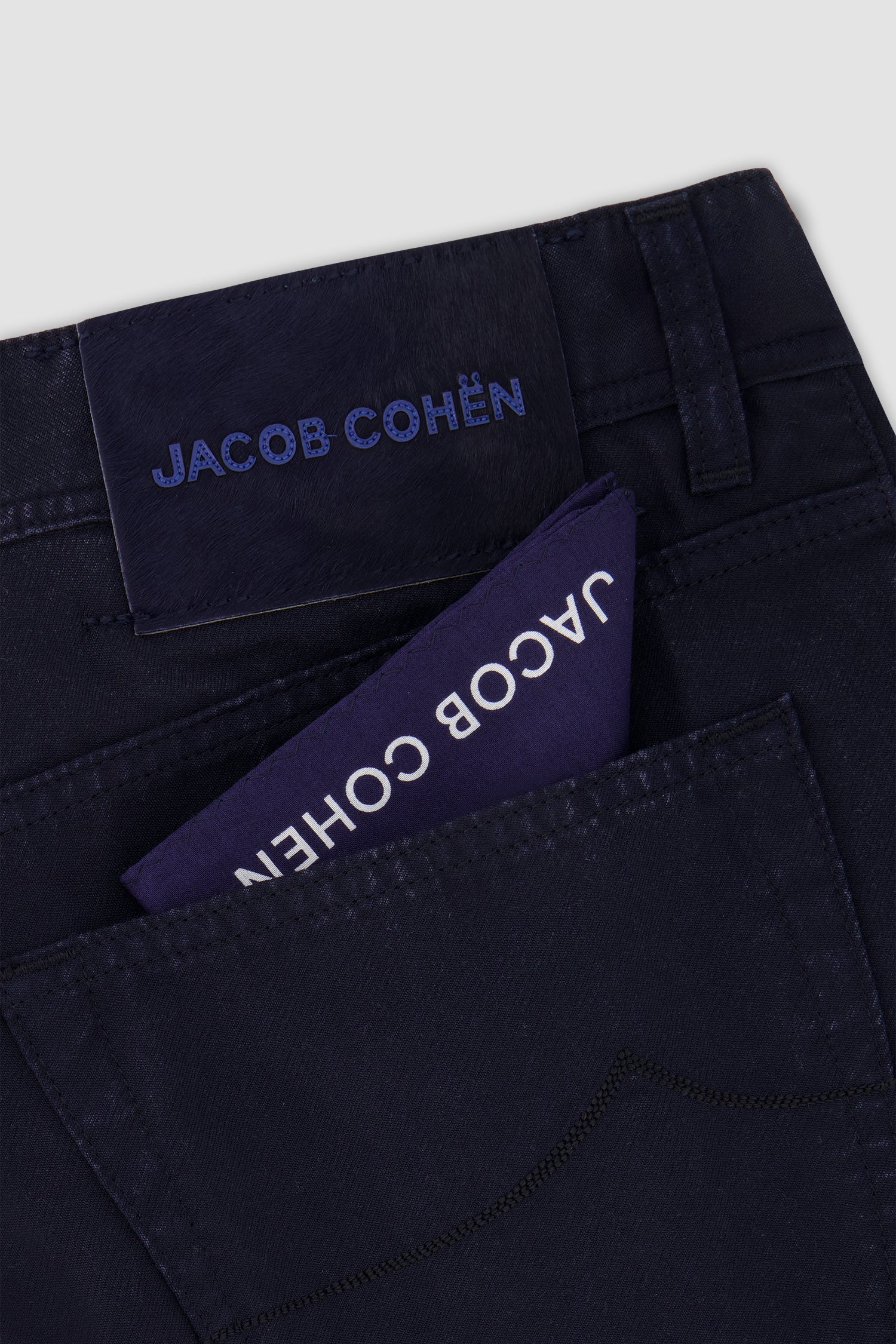 Jacob Cohen Navy Bard Trousers - Image 3