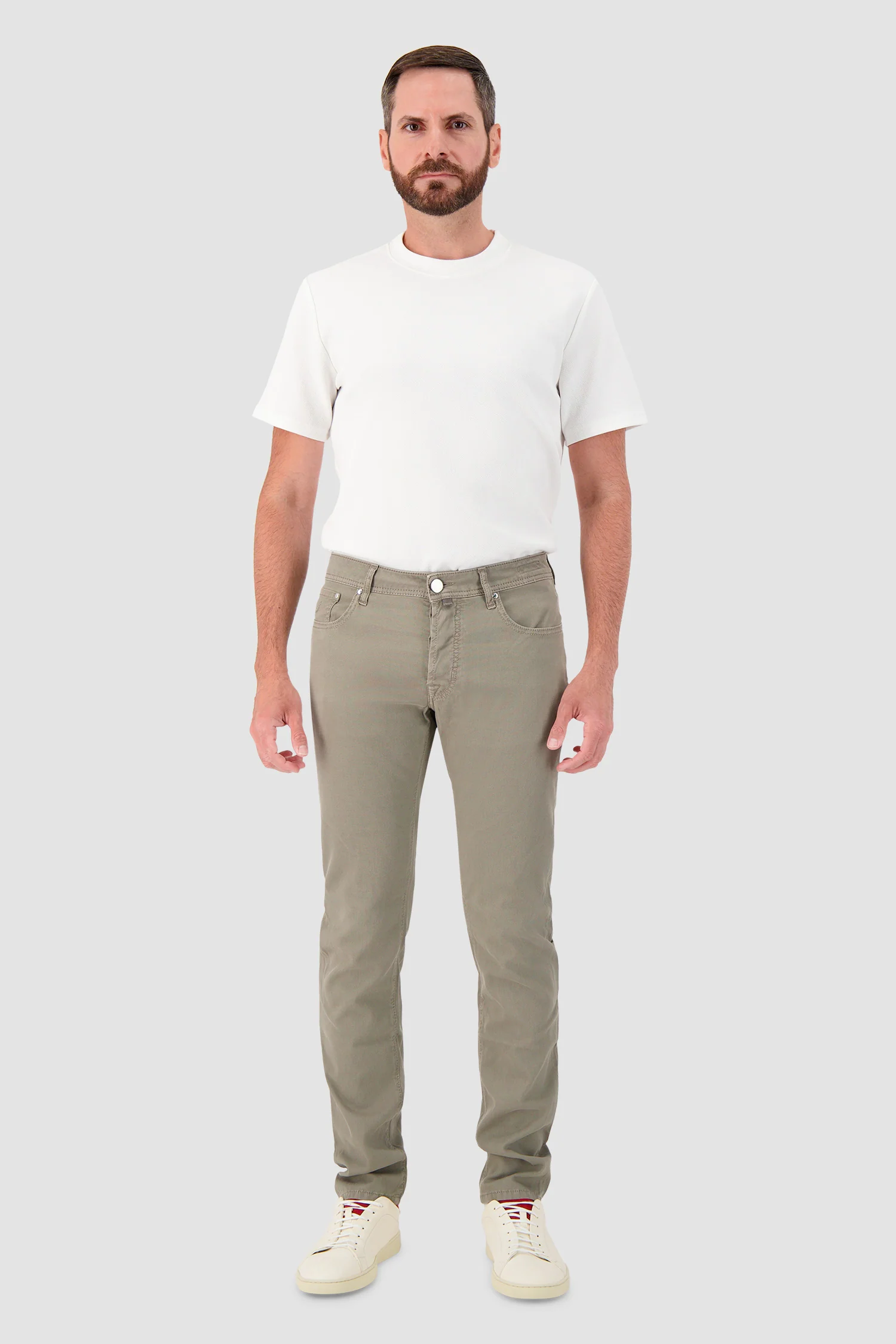Jacob Cohen Beige Slim Fit Bard Operato Jeans - Image 3