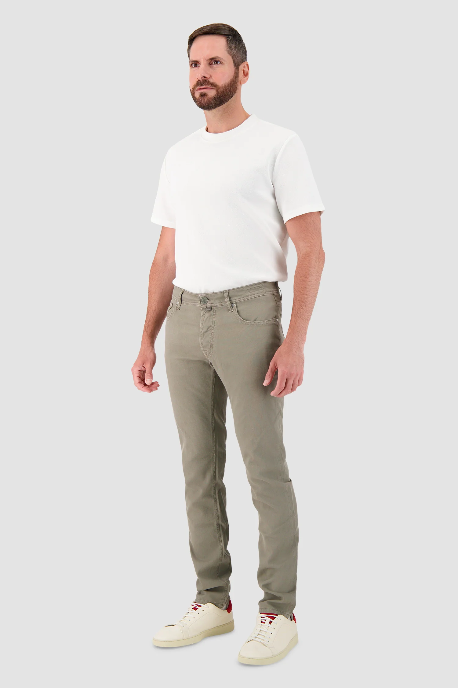 Jacob Cohen Beige Slim Fit Bard Operato Jeans - Image 4
