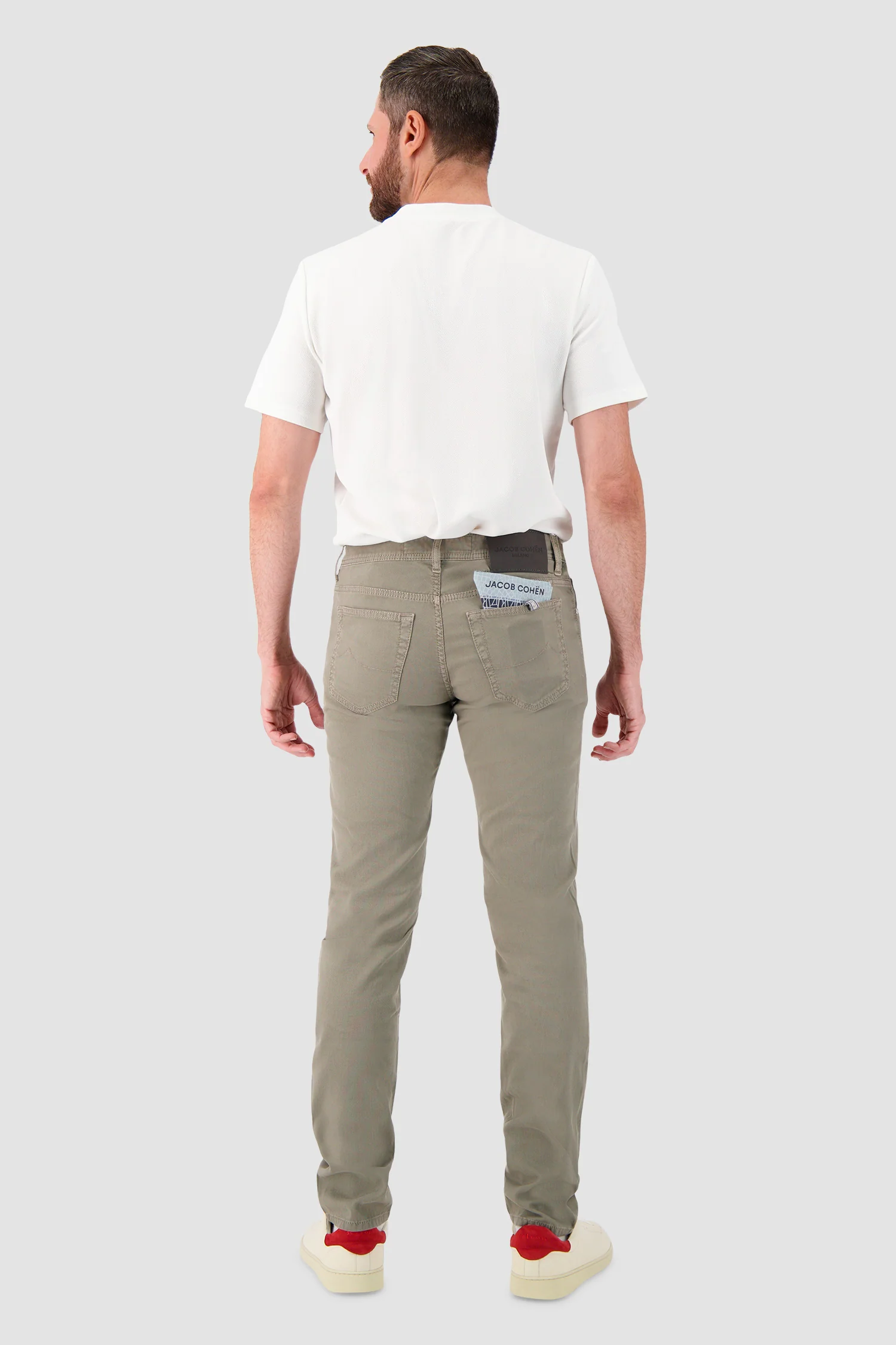 Jacob Cohen Beige Slim Fit Bard Operato Jeans - Image 5