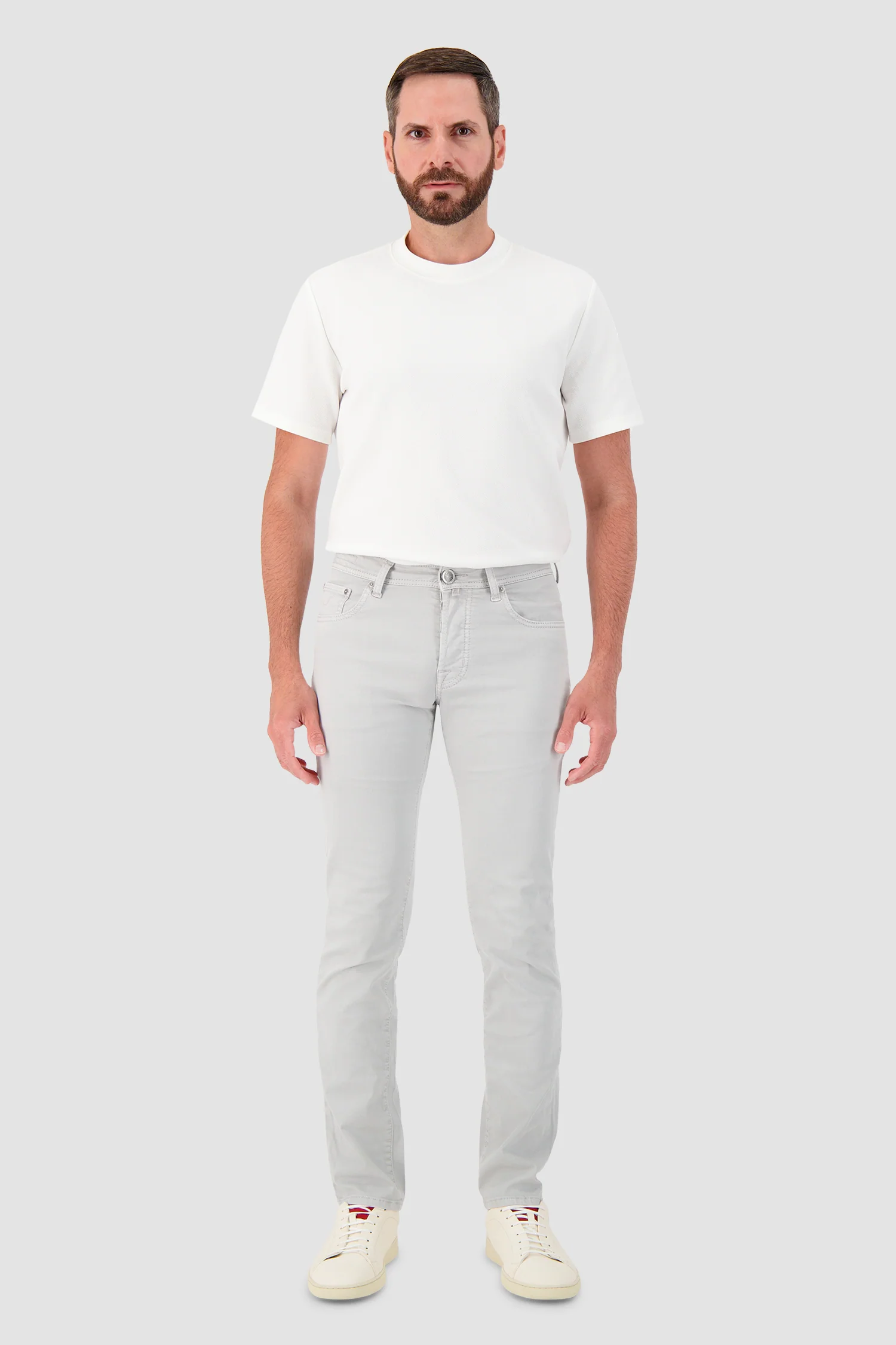 Jacob Cohen Slim Fit Bard Trousers Grey - Image 3