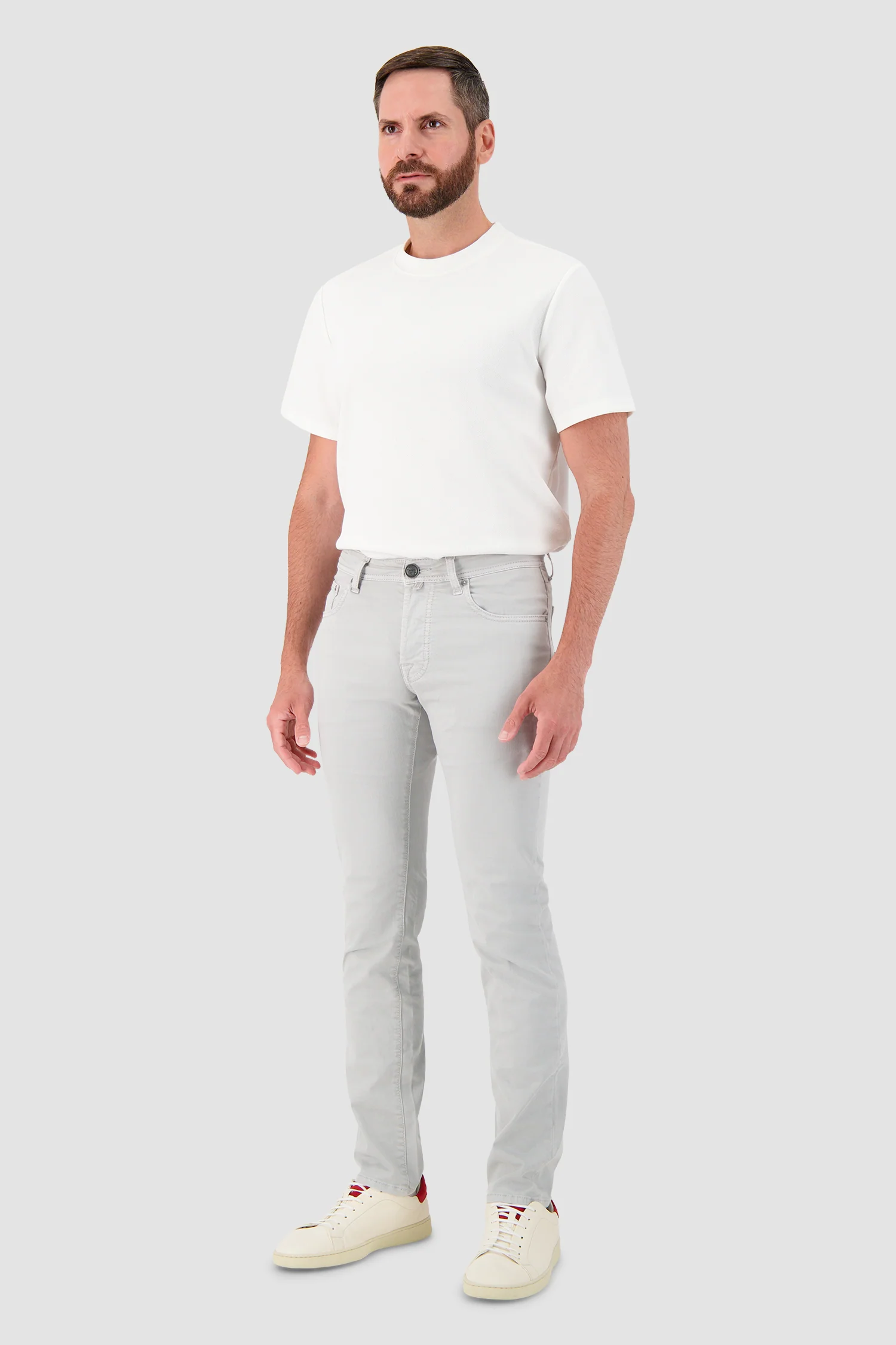 Jacob Cohen Slim Fit Bard Trousers Grey - Image 4