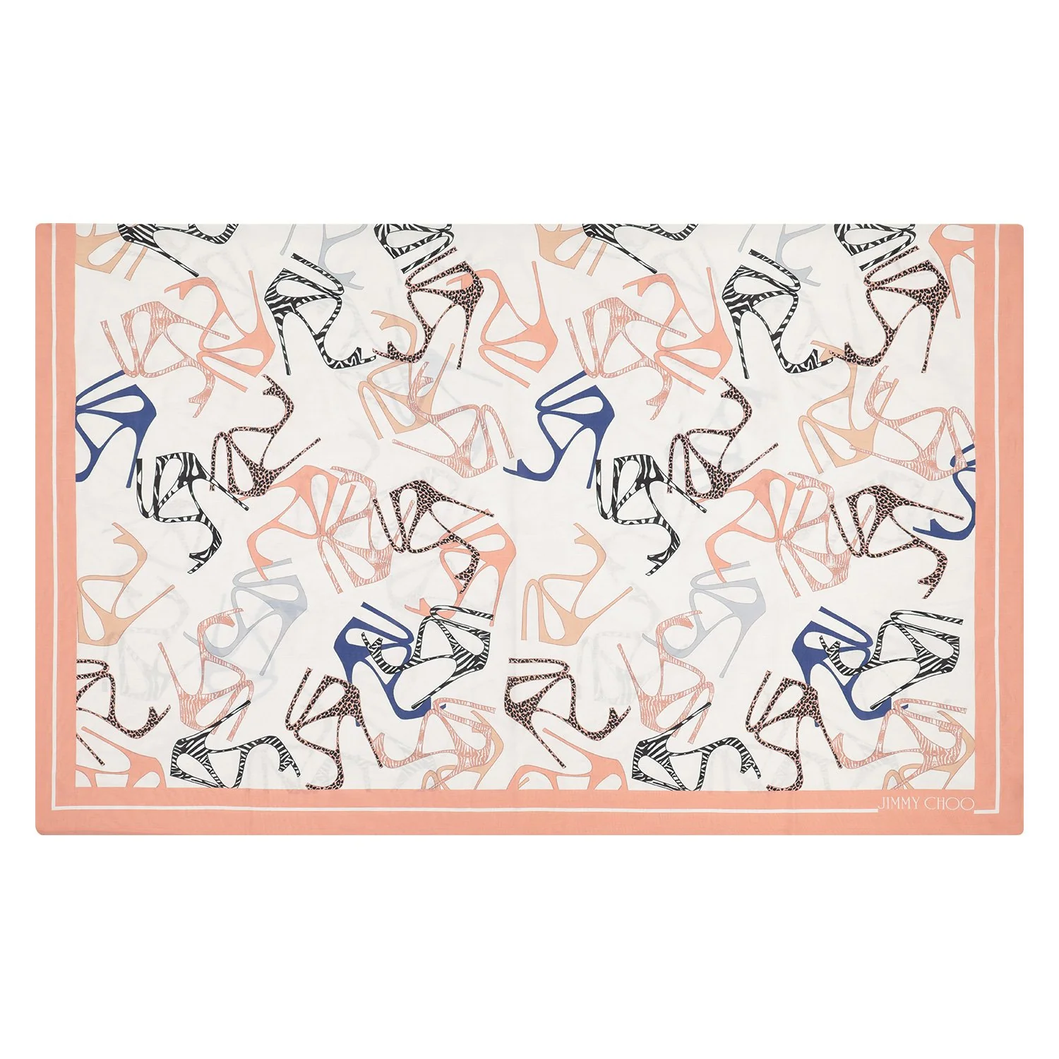 Jimmy Choo Pink Silk Shawl - Image 4