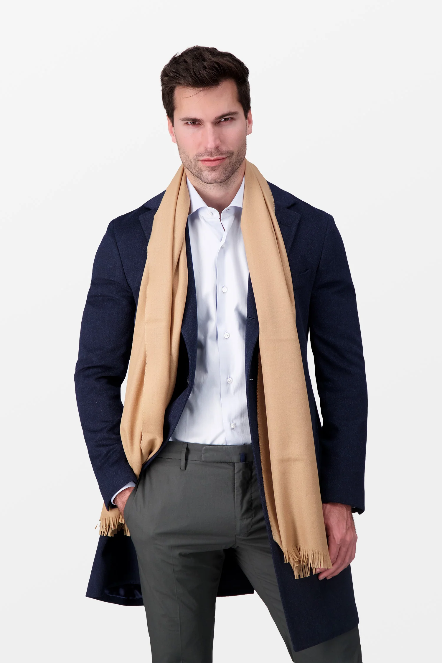 Joshua Ellis Beige Scarf - Image 2
