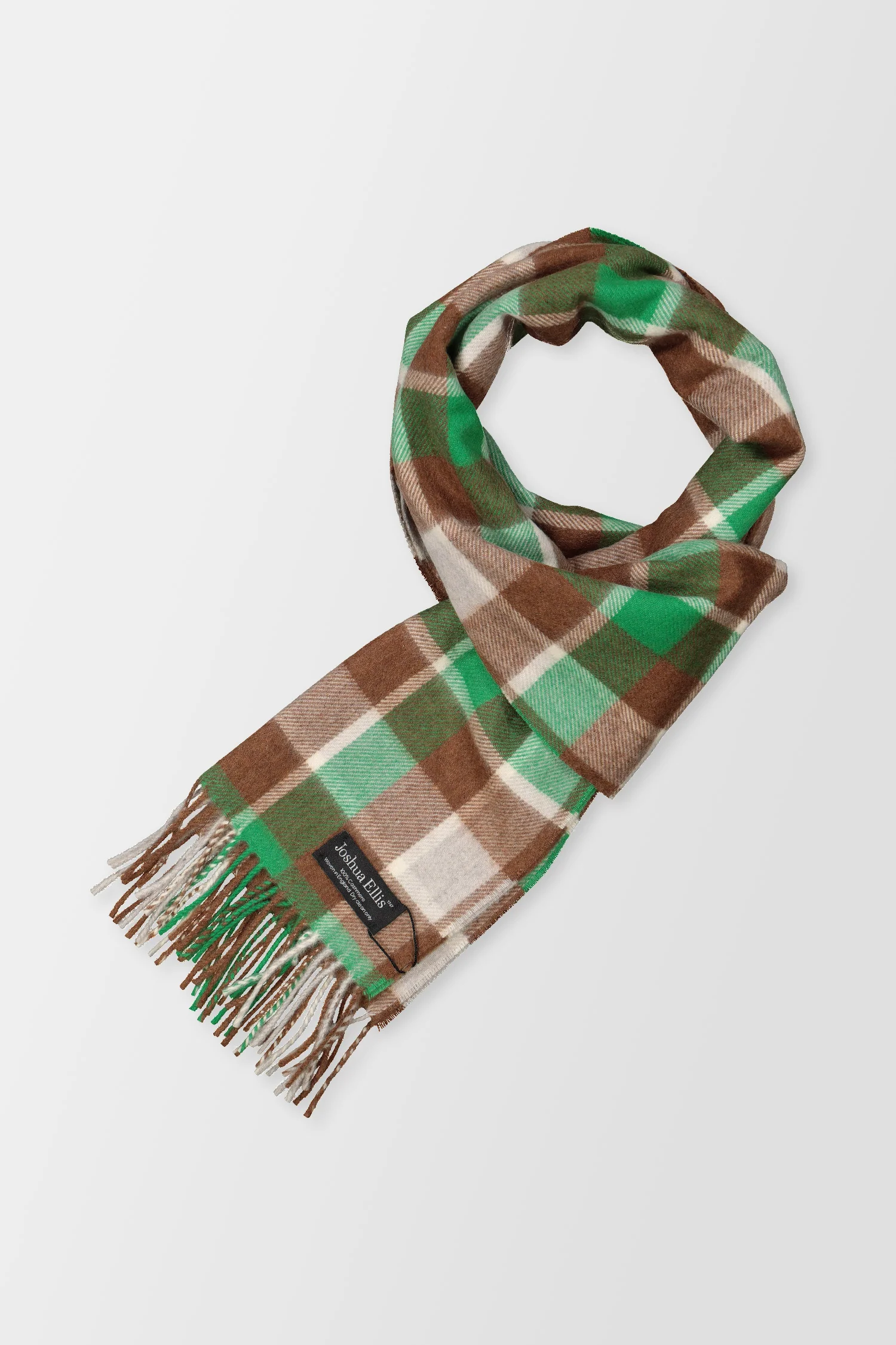 Joshua Ellis Brown Classic Check Brushed Block Scarf - Image 2