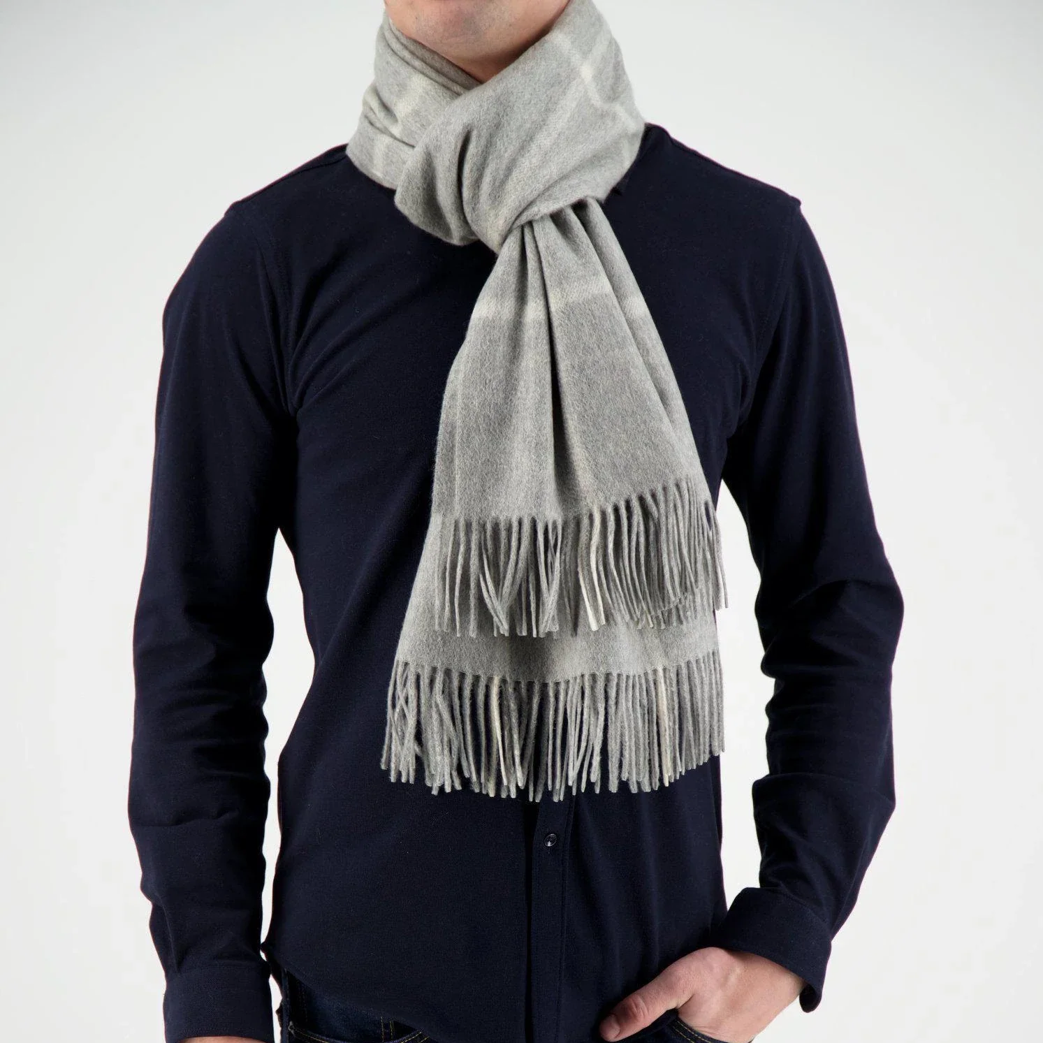 Joshua Ellis Grey Scarf - Image 5
