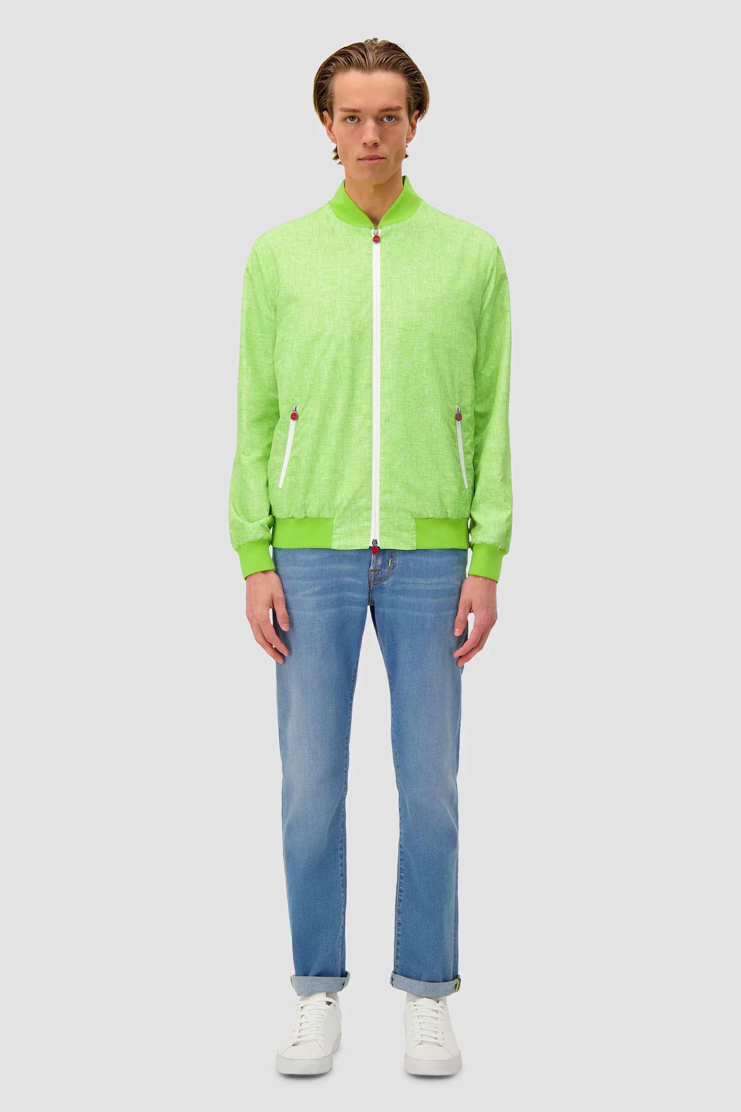 Kiton Green Bomber Jacket - Image 3