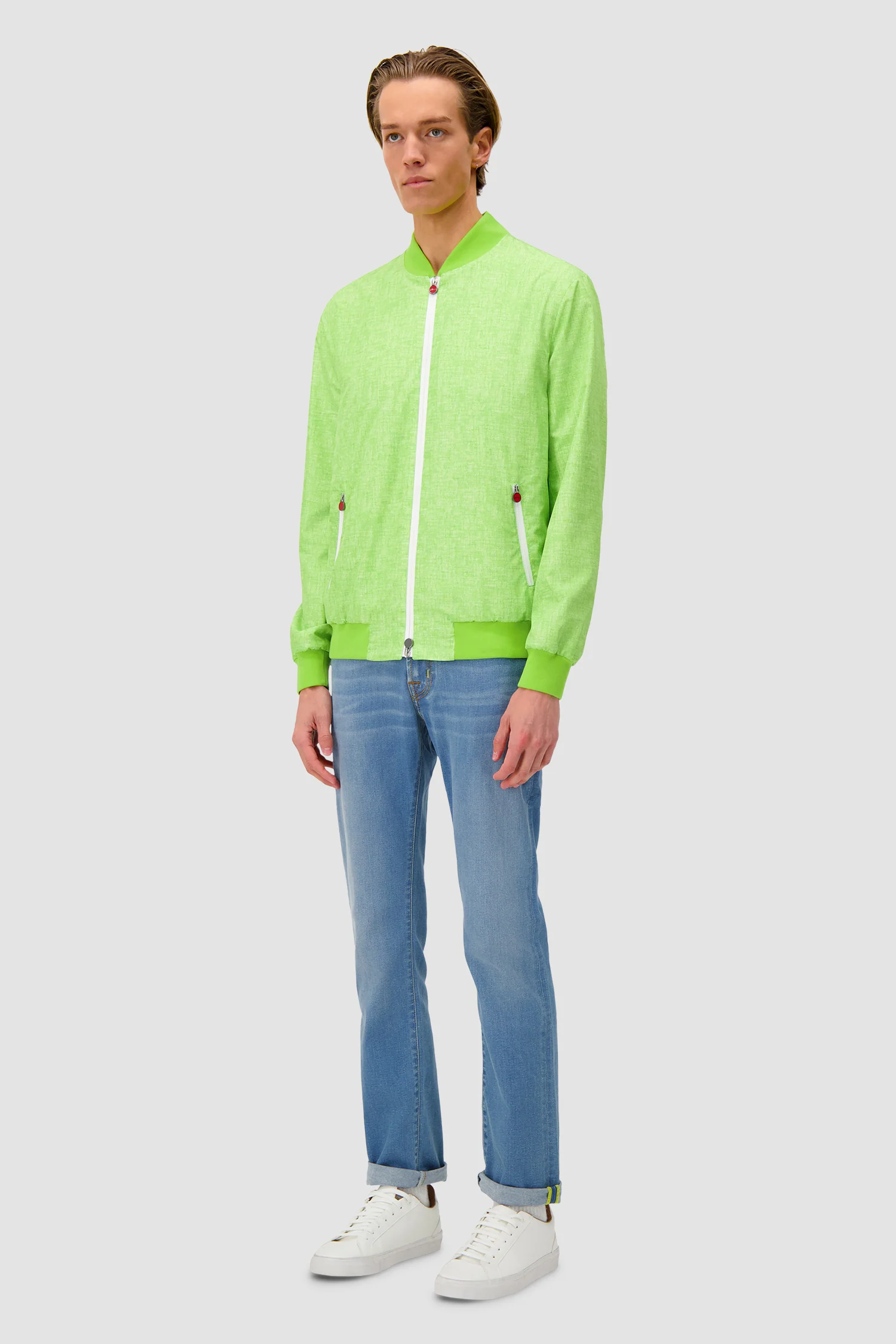 Kiton Green Bomber Jacket - Image 4