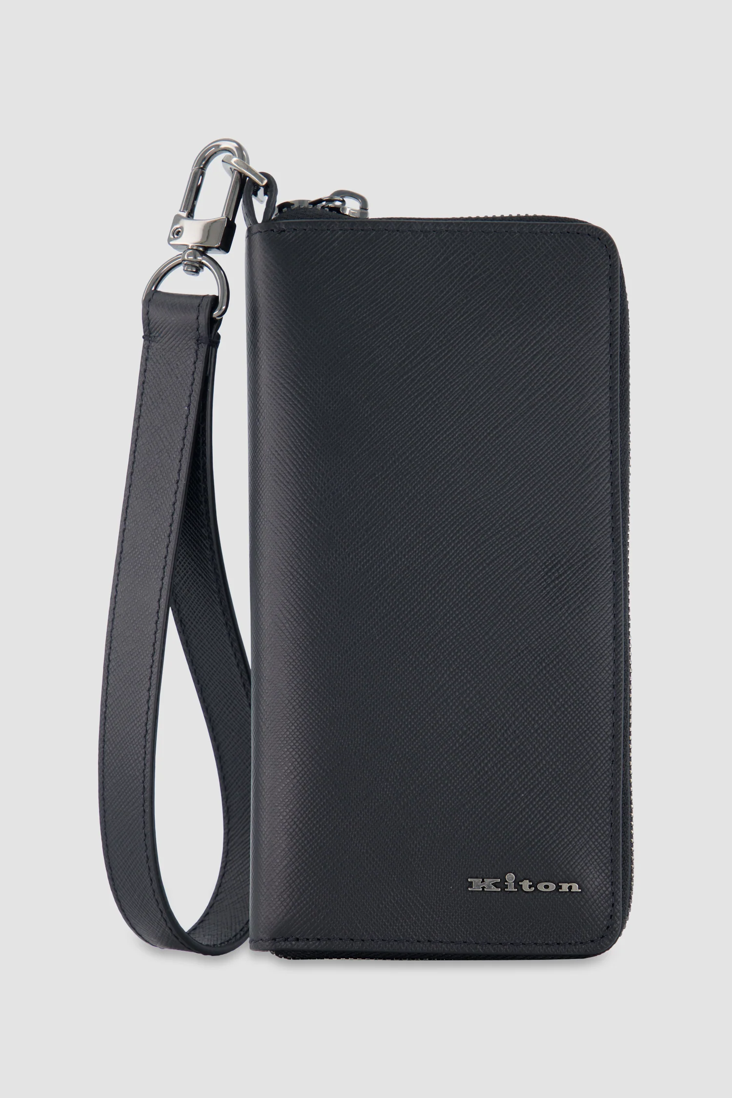 Kiton Black Calfskin Phone Holder - Image 3