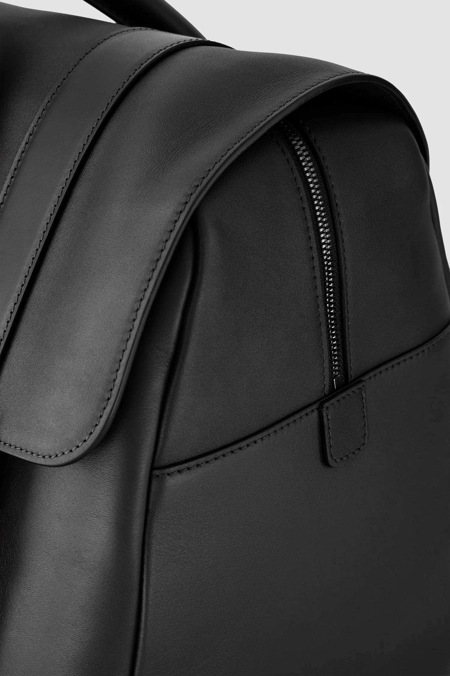 Kiton Black Calfskin Shopper Bag - Image 7