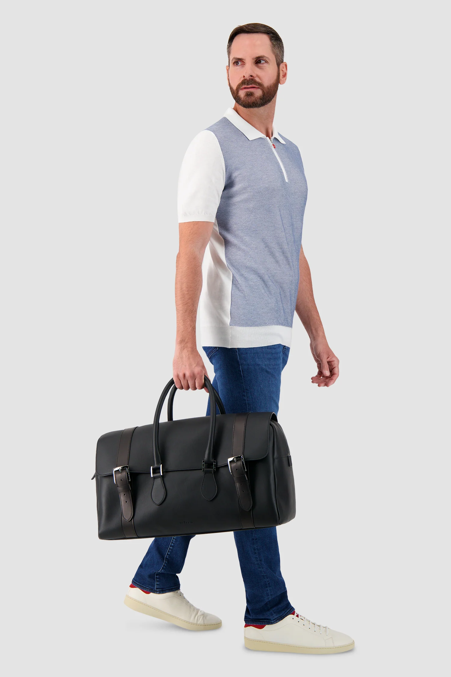 Kiton Black Calfskin Shopper Bag - Image 9