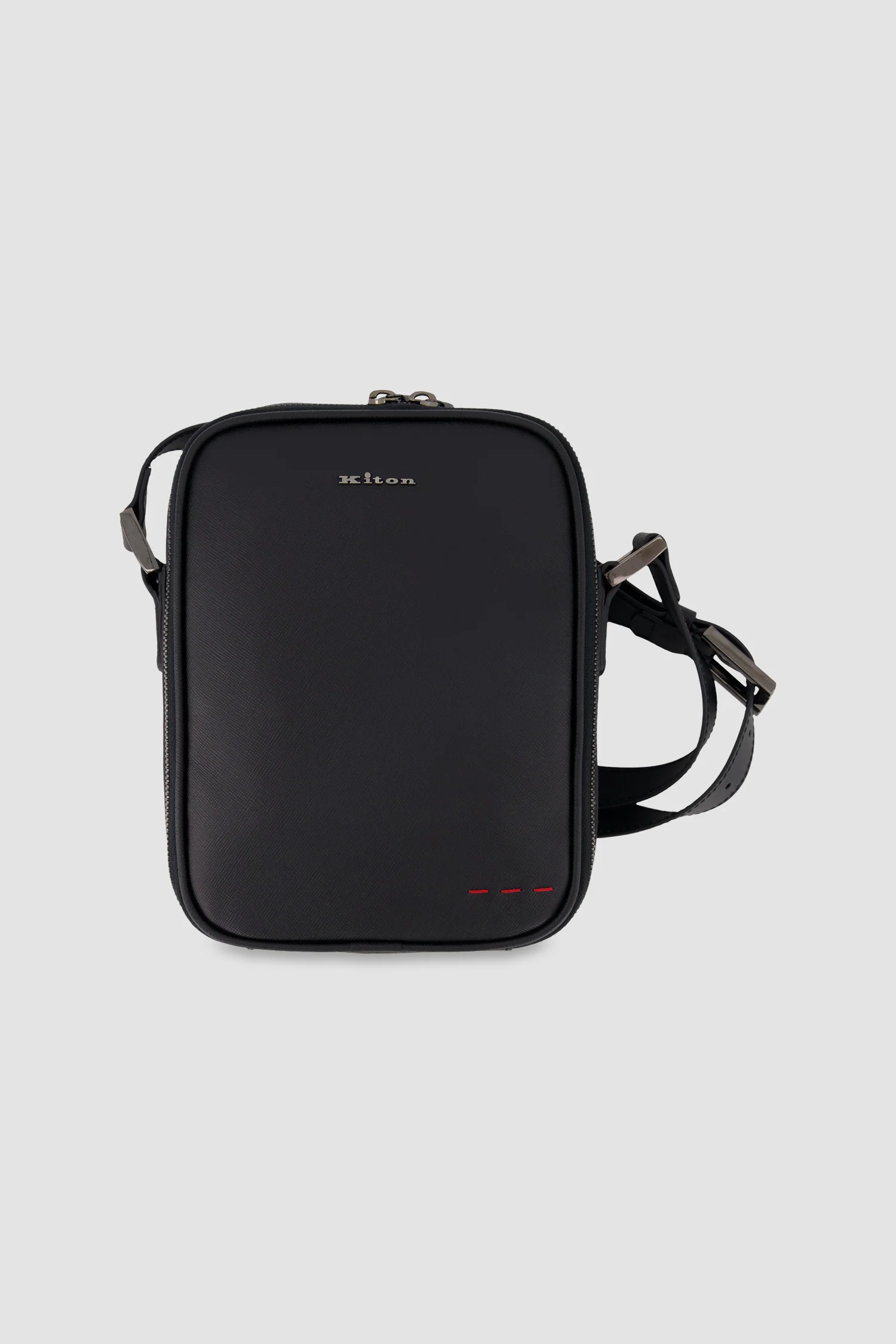 Kiton Black Calfskin Shoulder Bag - Image 3