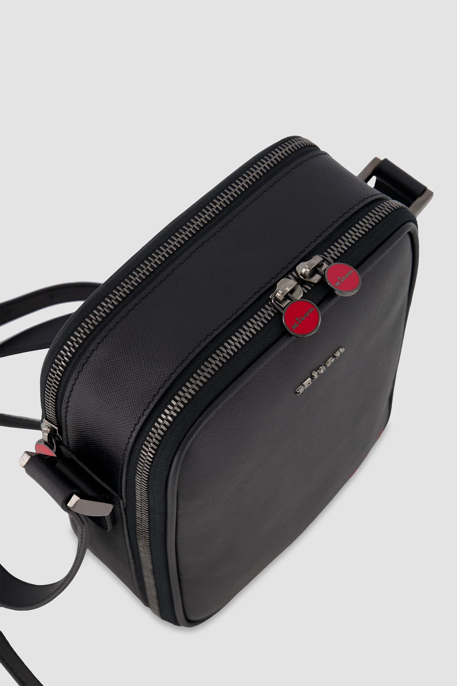 Kiton Black Calfskin Shoulder Bag - Image 4