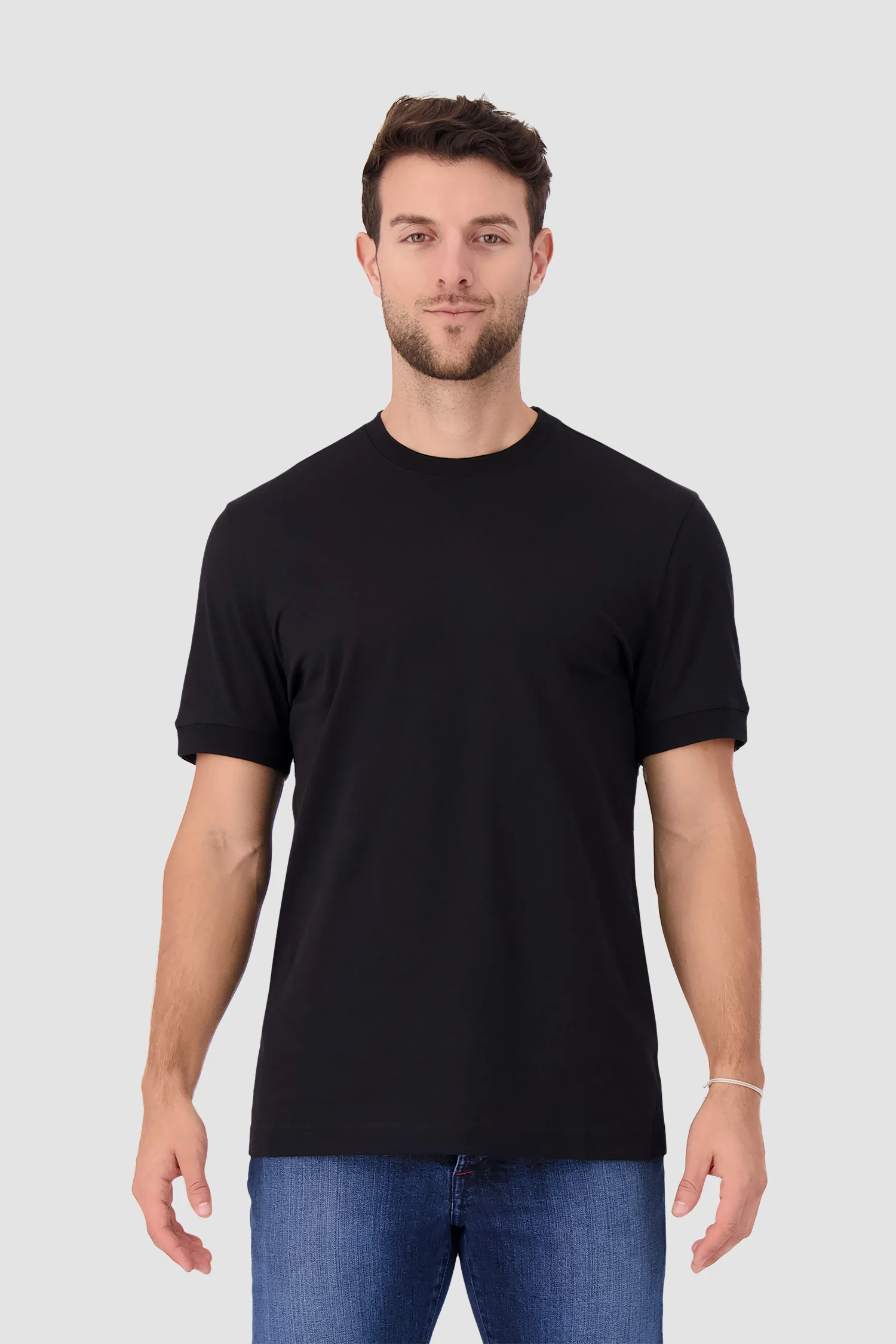 Kiton Black Cotton T-Shirt - Image 2